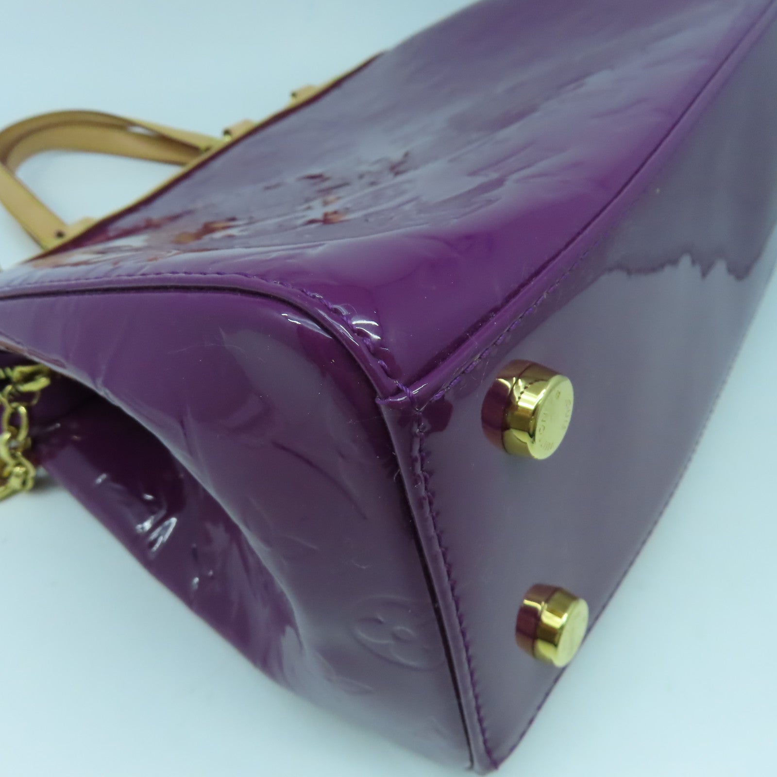 LOUIS VUITTON 【激減優惠】Monogram Vernis Blair MM金扣手挽肩背兩用袋紫色