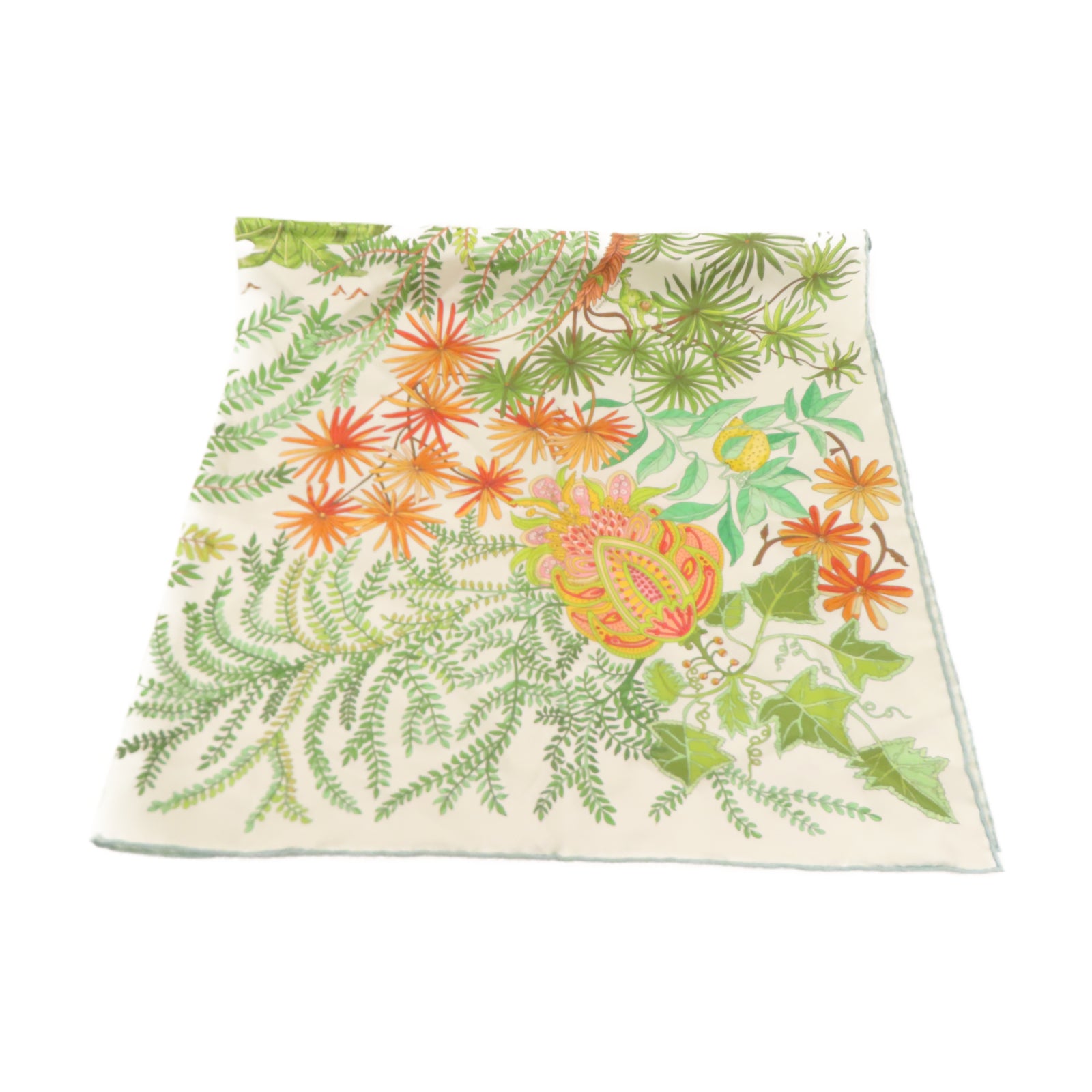 HERMES 【激減優惠】絲質Scarf 90X90絲巾綠色