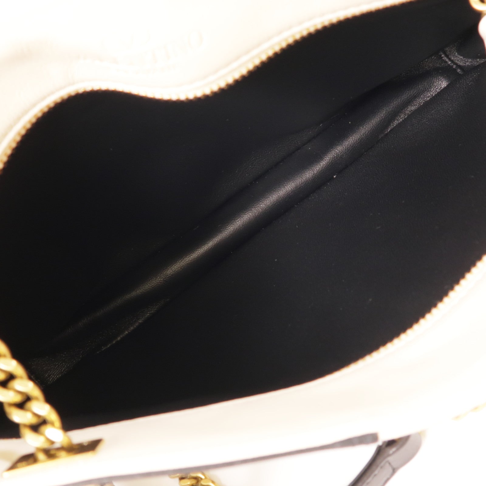 Valentino 【激減優惠】皮革Viva Superstar金扣鏈帶手挽肩背兩用袋