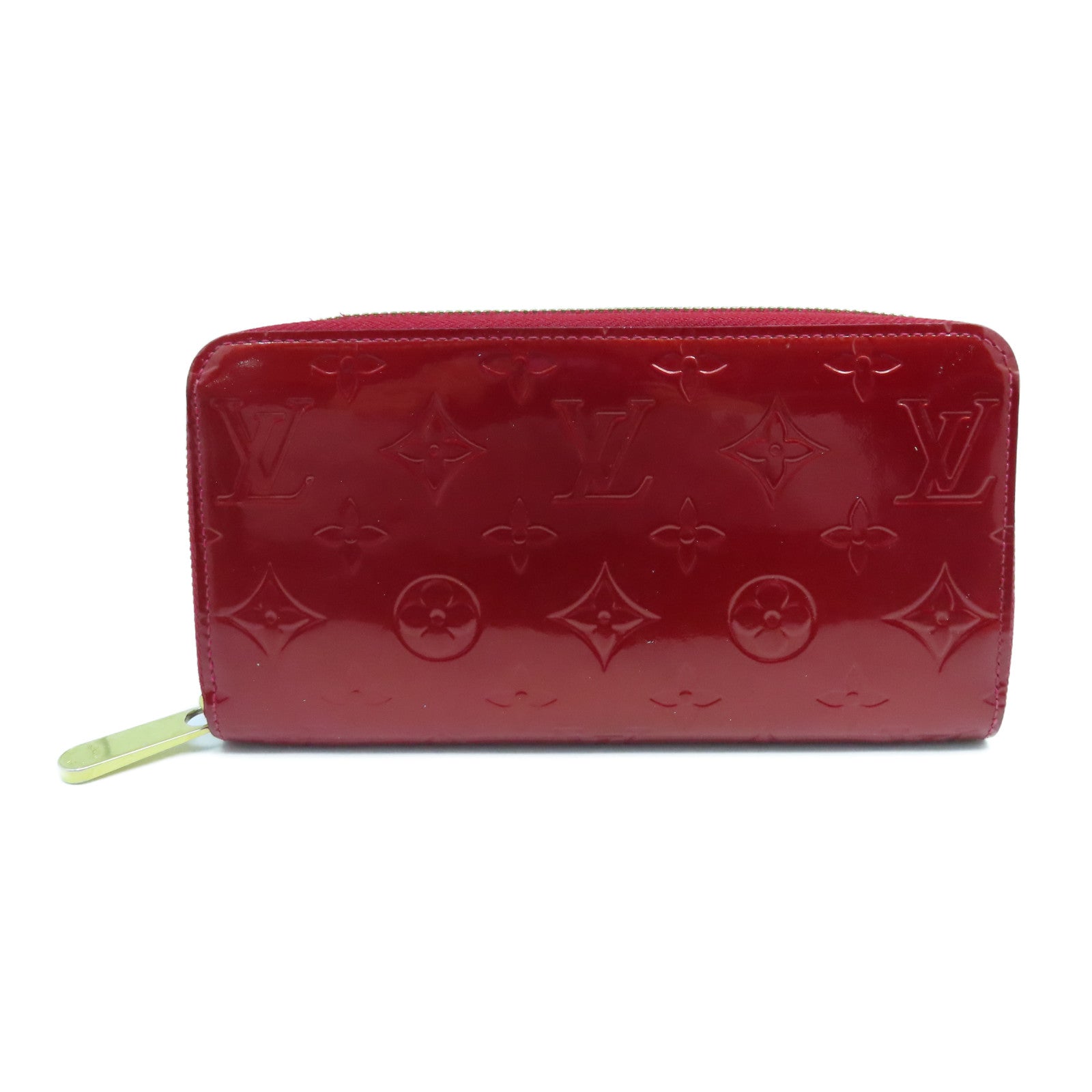 LOUIS VUITTON 【激減優惠】Monogram Vernis Zipper Long Wallet金扣長錢包紅色