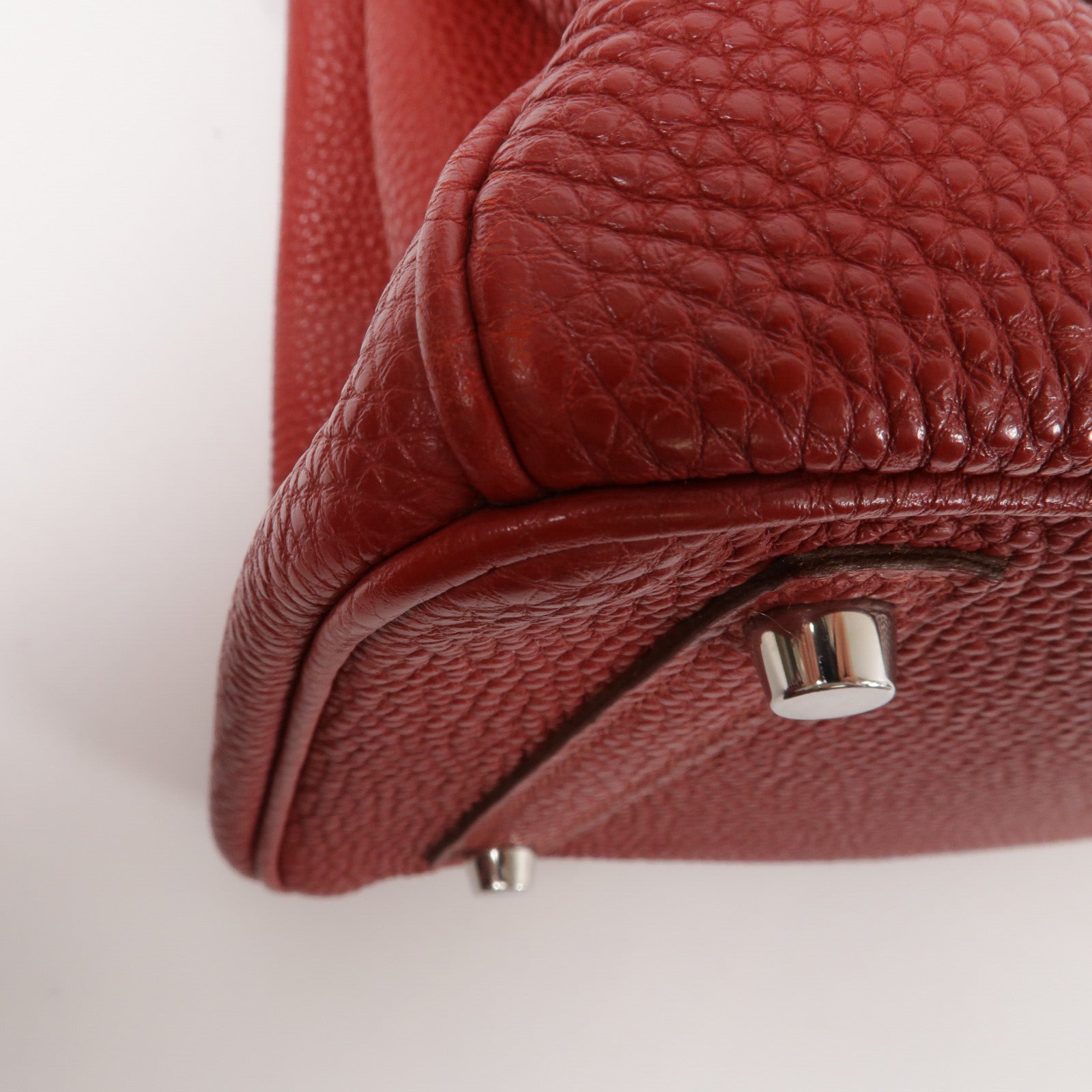 HERMES Togo皮革Birkin 30手挽袋Rouge Garnet