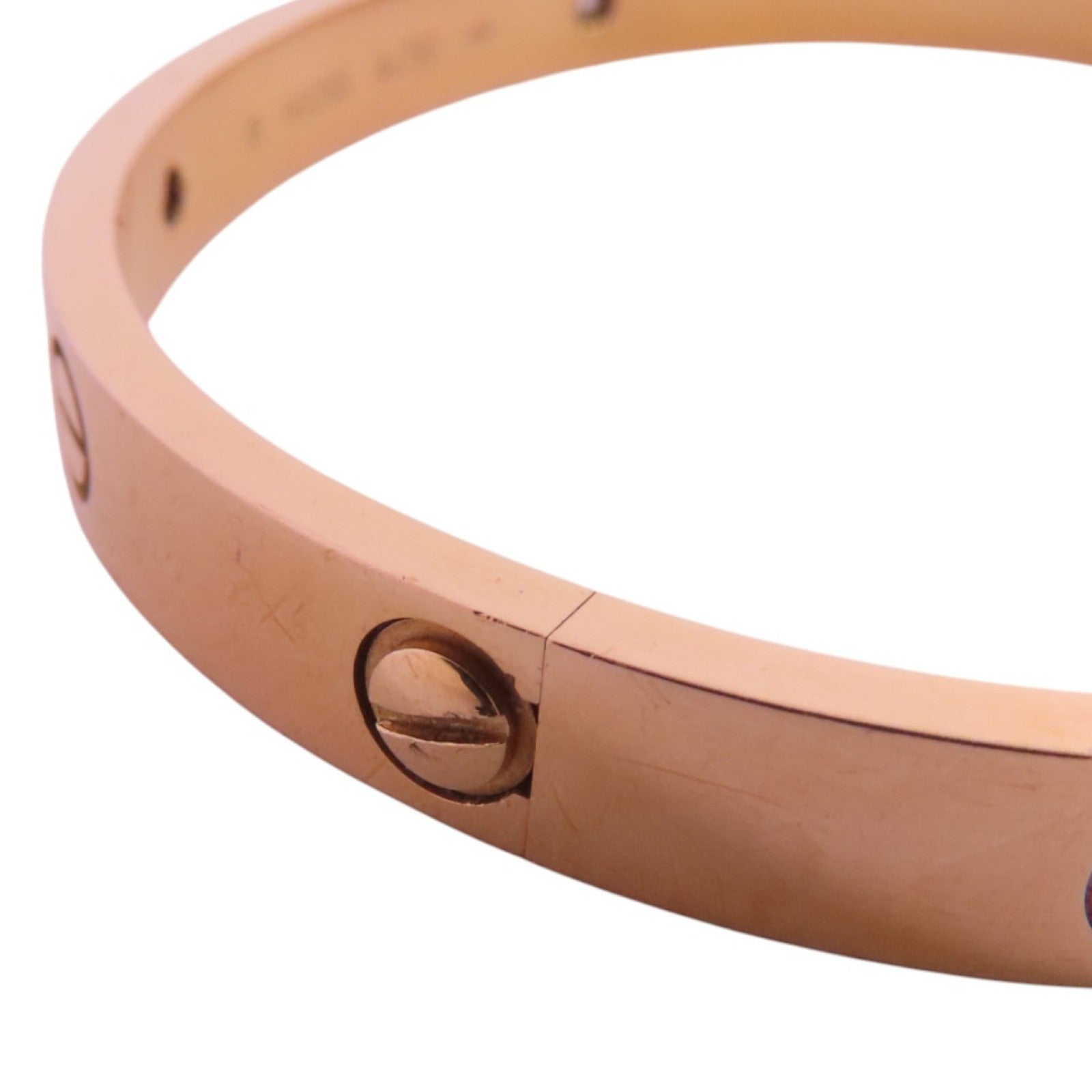 CARTIER 18K玫瑰金Love Bangle 4Diamond鑽石手鐲#18