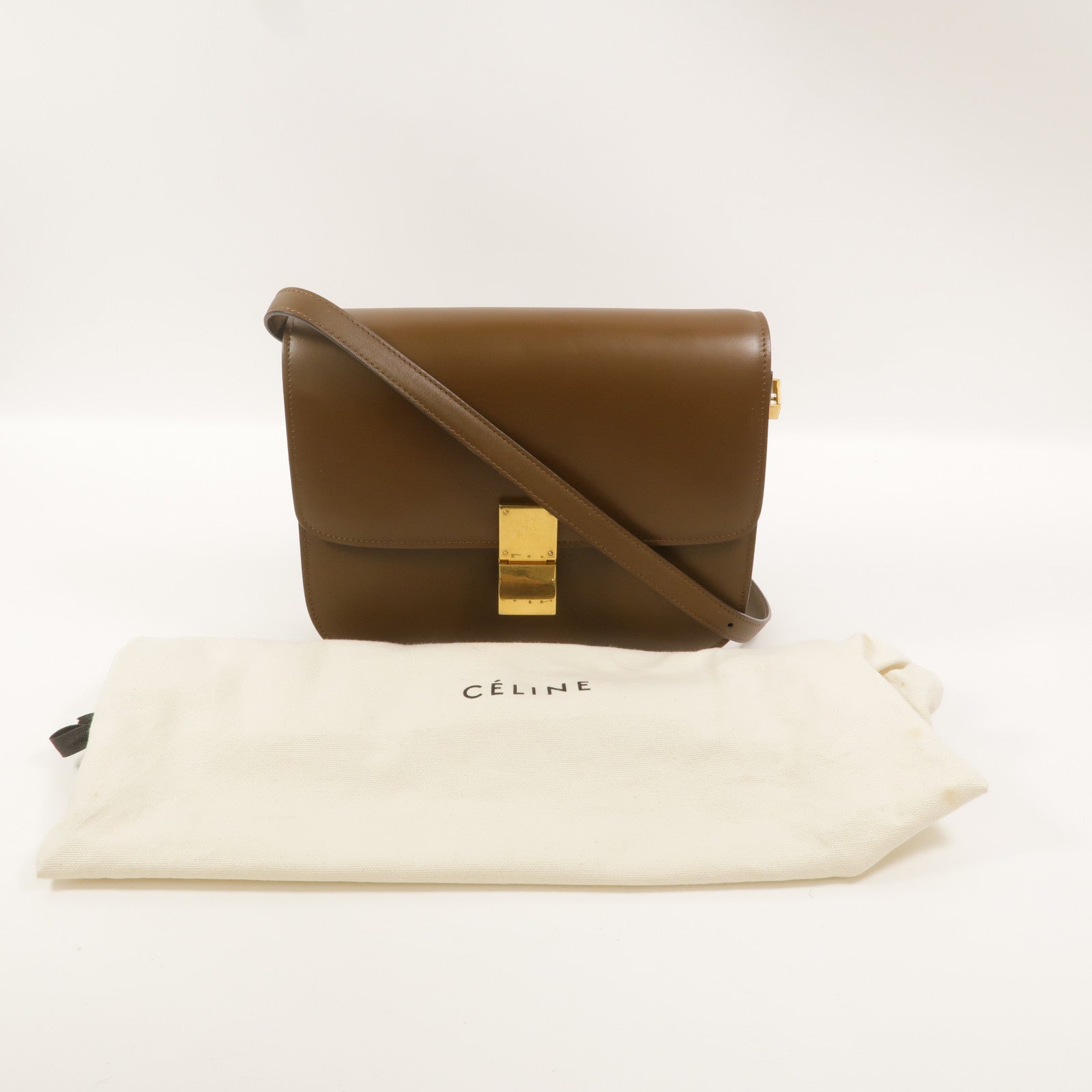 CELINE 牛皮皮革Classic Box Medium肩背袋