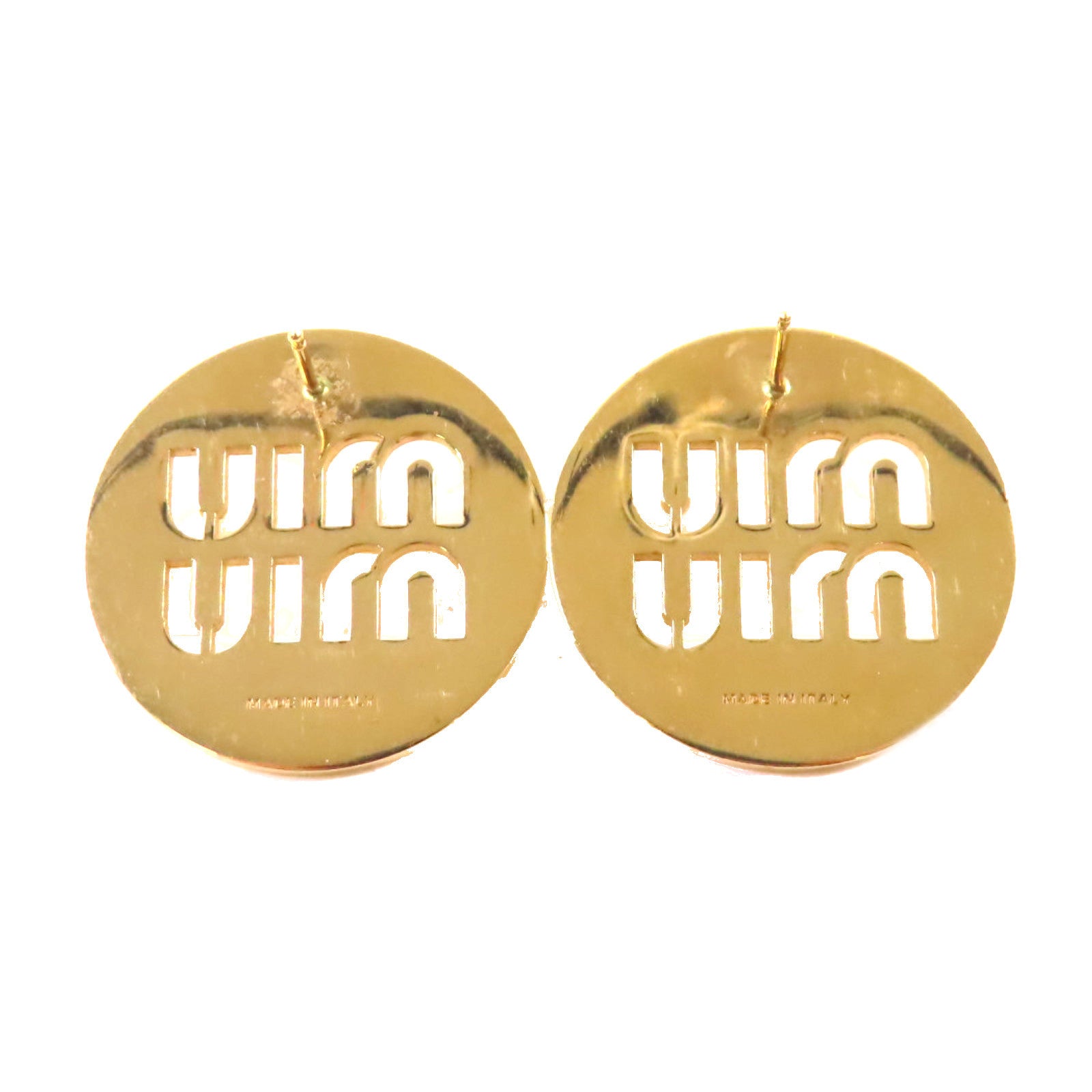 Miu Miu 金屬Earrings金扣耳環金色