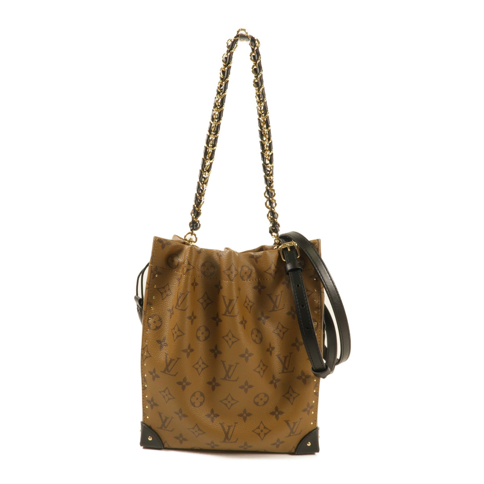 LOUIS VUITTON Monogram Reverse Noe Trunk PM手挽肩背兩用袋