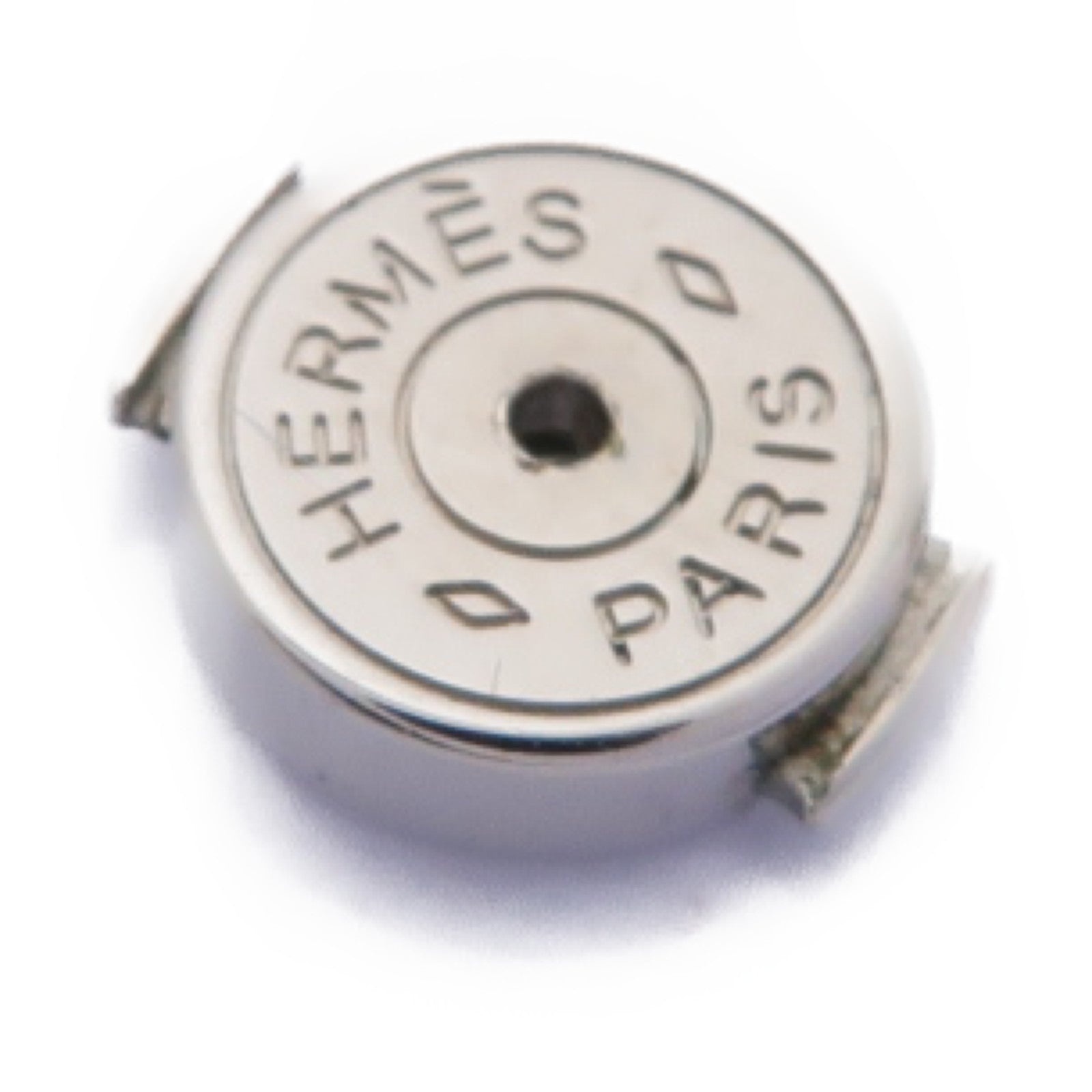 HERMES 金屬Cage d'H Earrings耳環黑色/銀色
