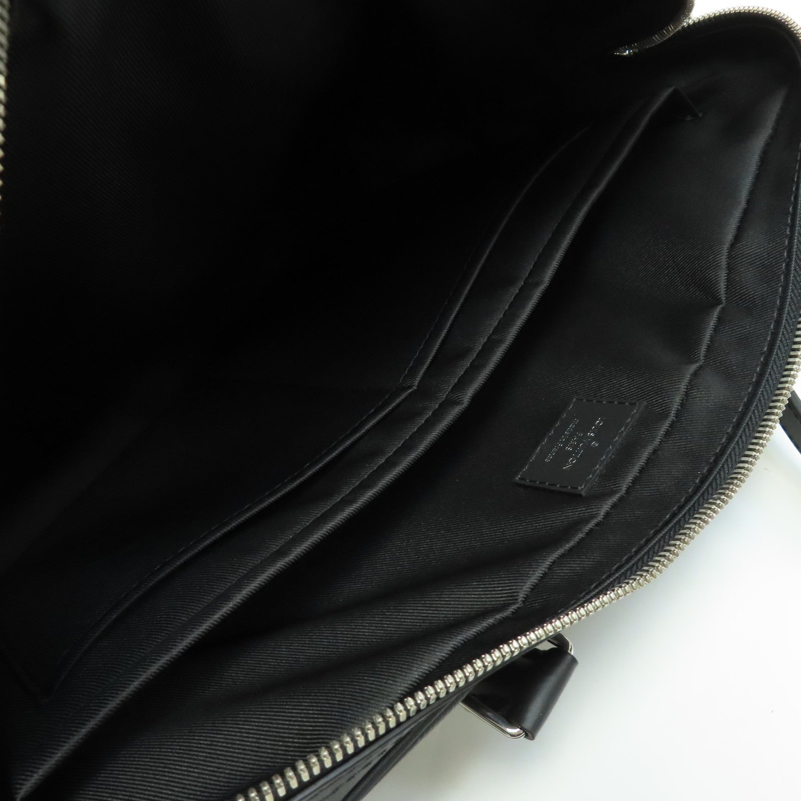 LOUIS VUITTON Damier Infini Porte-Documents Voyage NM銀扣手挽肩背兩用袋黑色