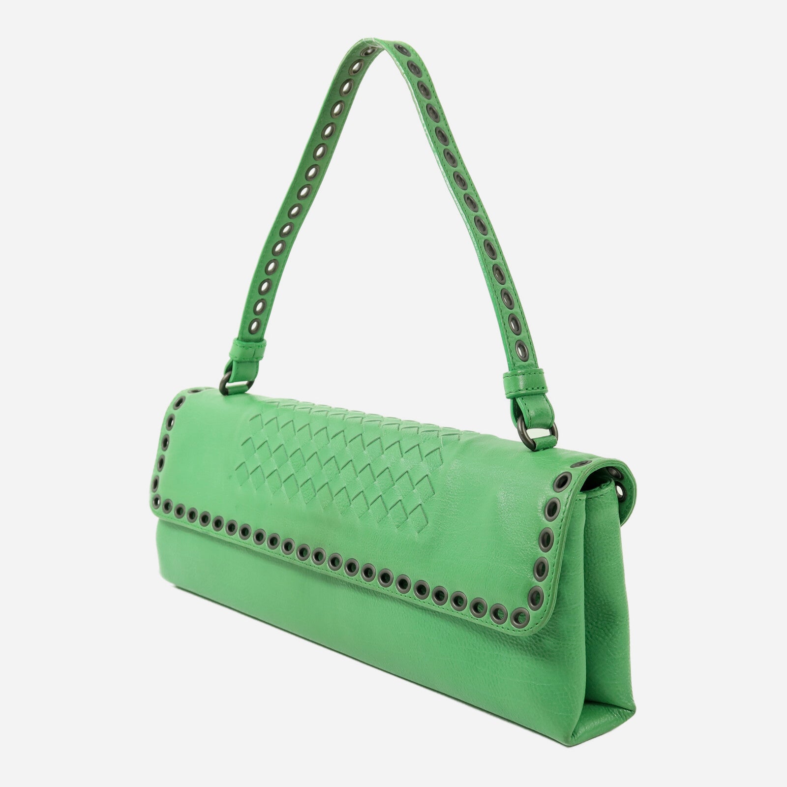 BOTTEGA VENETA 牛皮皮革Shoulder Bag銀扣手挽袋