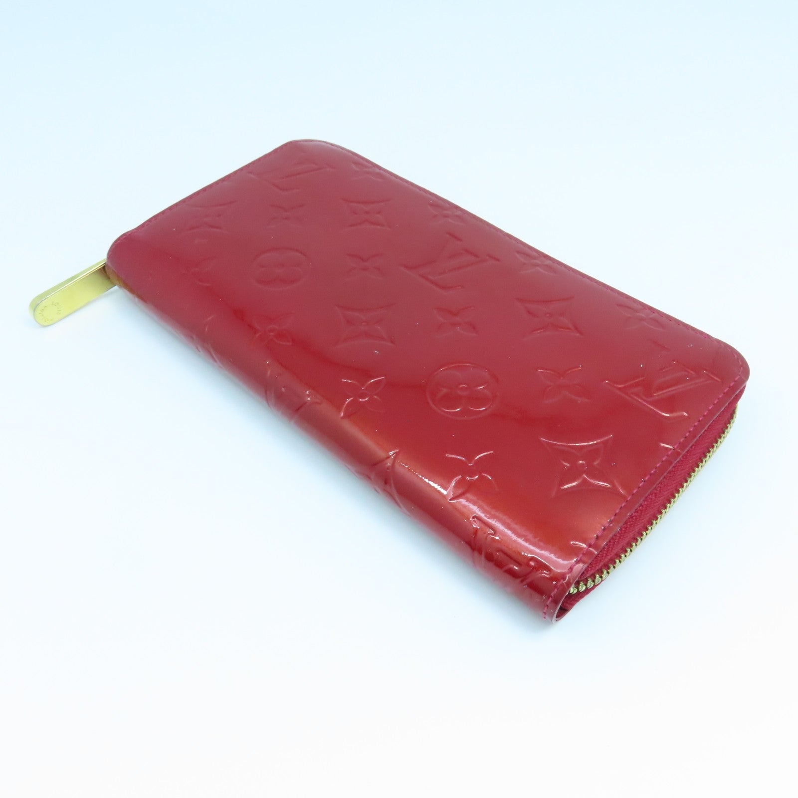 LOUIS VUITTON 【激減優惠】Monogram Vernis Zipper Long Wallet金扣長錢包紅色