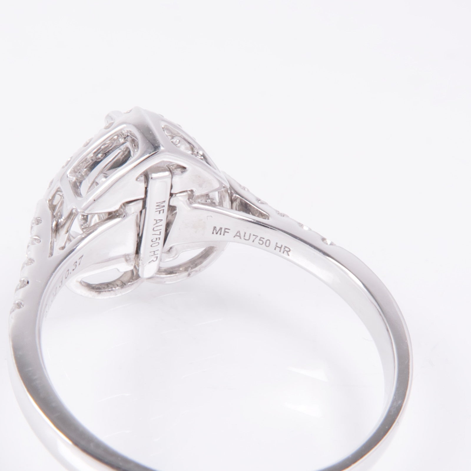 JEWELRY 【激減優惠】18K白金Sapphire/Diamond Ring藍寶石/鑽石戒指US#7