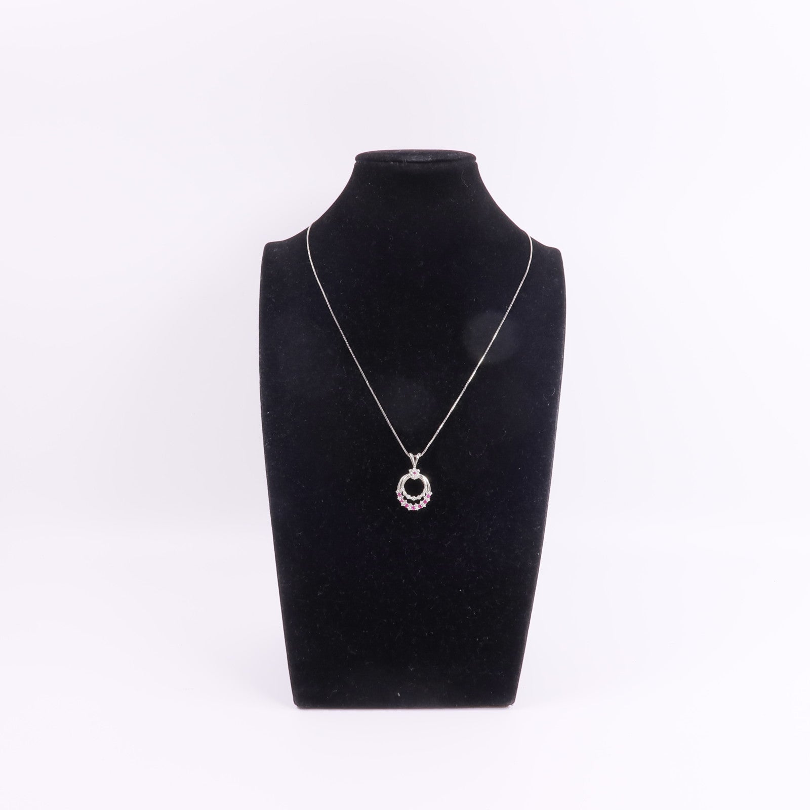JEWELRY PT900/PT850鉑金Ruby Diamond Necklace紅寶石/鑽石項鍊