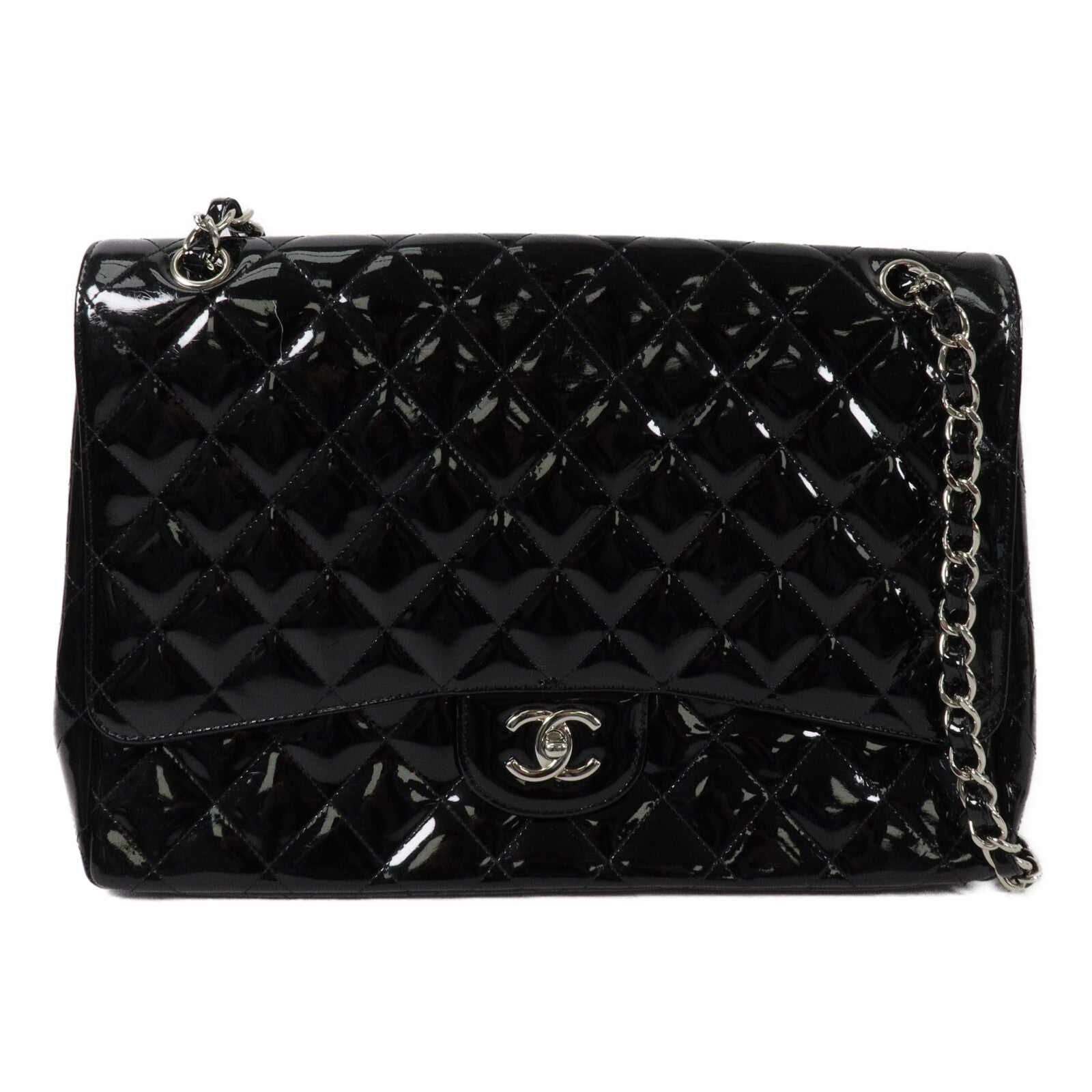 CHANEL 漆皮皮革Chain Shoulder鏈帶肩背袋