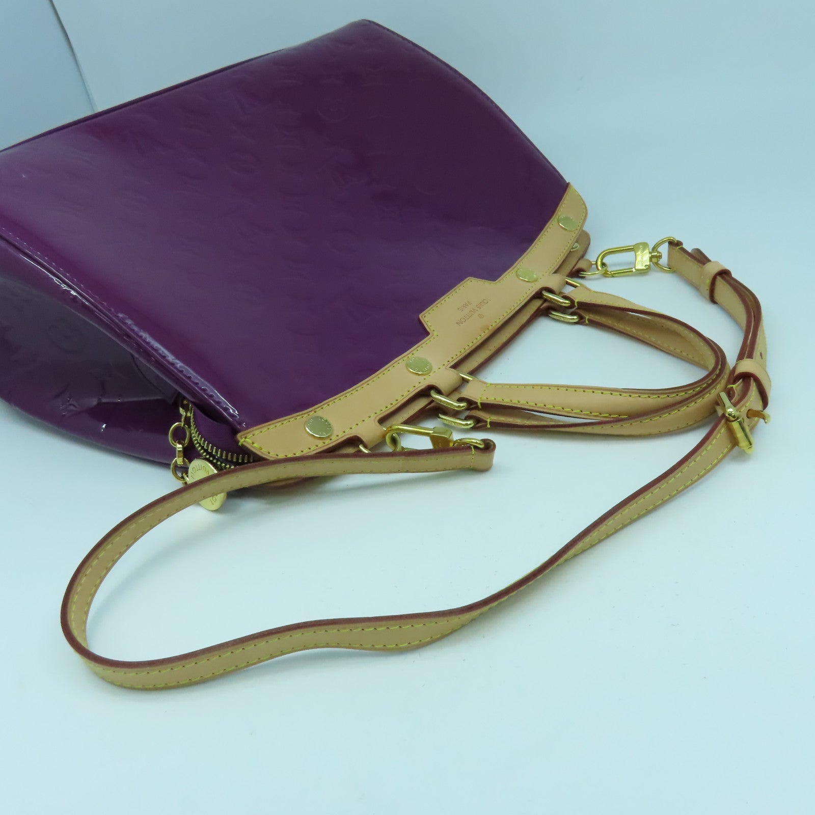 LOUIS VUITTON 【激減優惠】Monogram Vernis Blair MM金扣手挽肩背兩用袋紫色