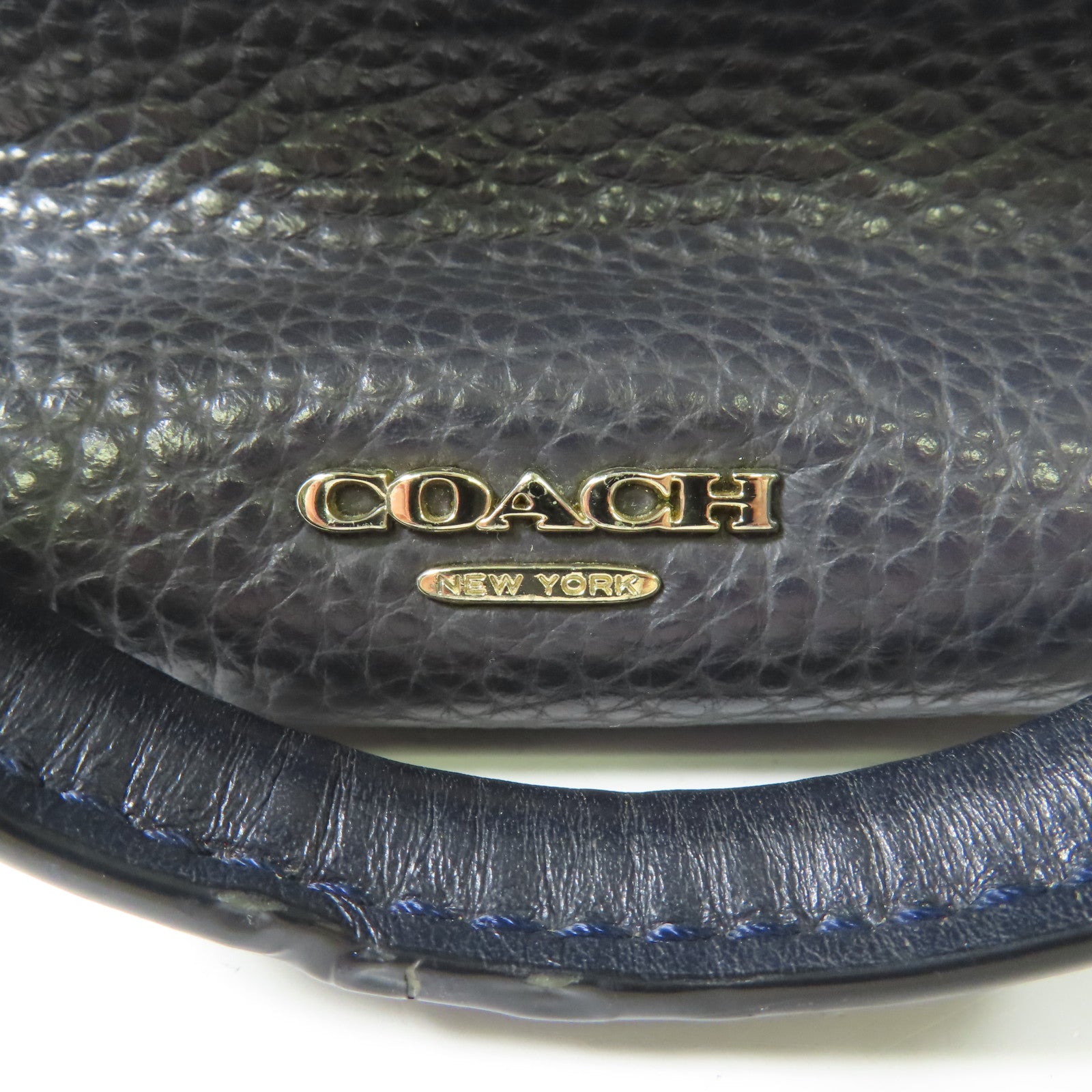 COACH 牛皮皮革2 Way Bag銀扣手挽肩背兩用袋