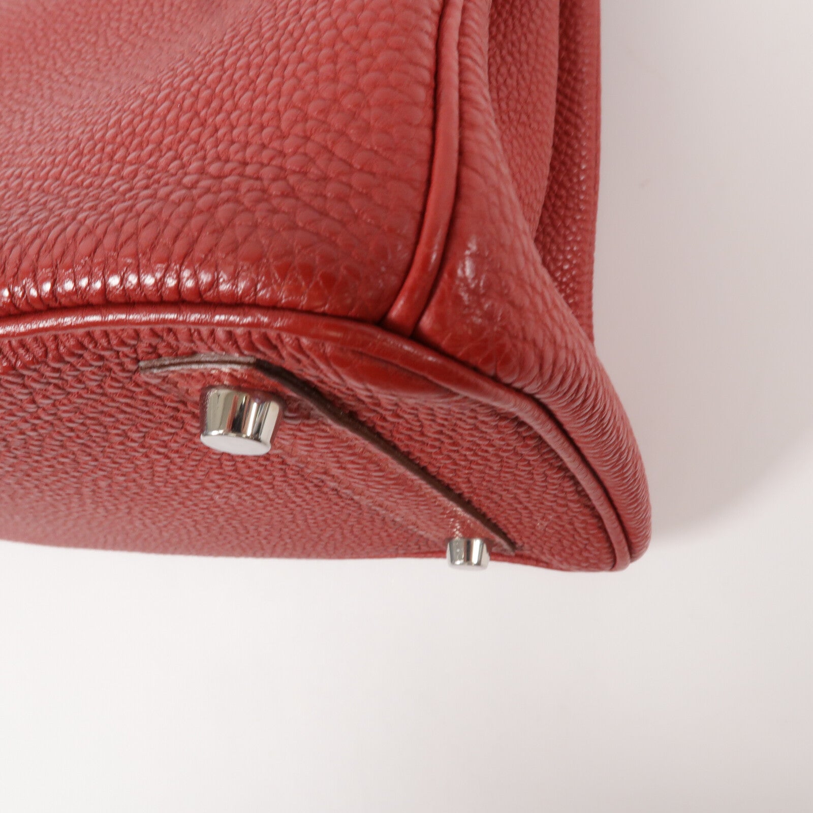 HERMES Togo皮革Birkin 30手挽袋Rouge Garnet