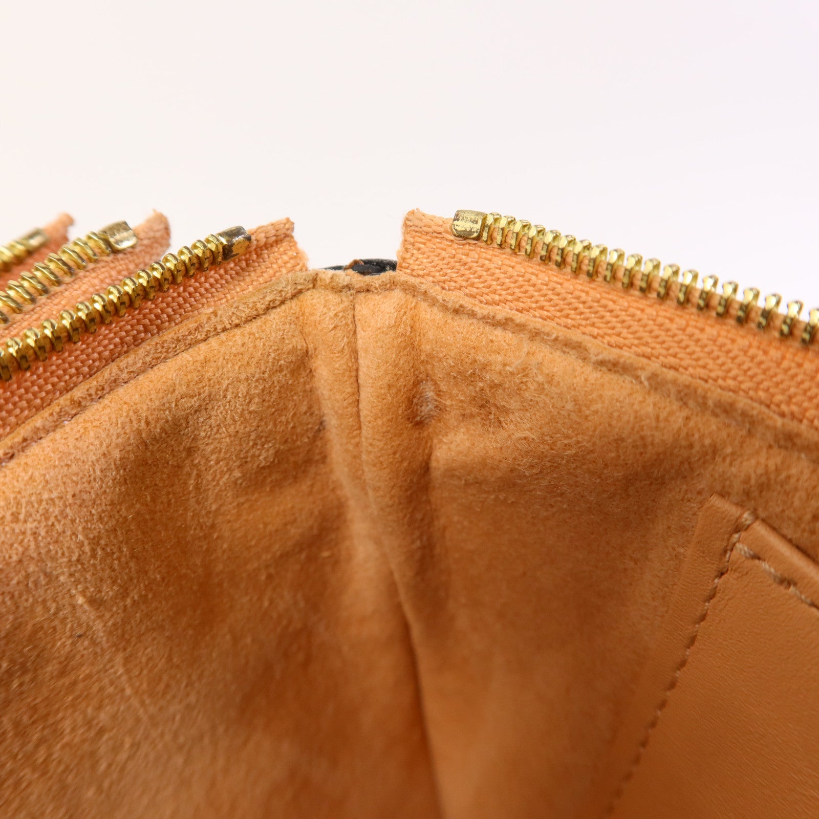 LOUIS VUITTON Damier Double Zip Pochette金扣鏈帶肩背袋