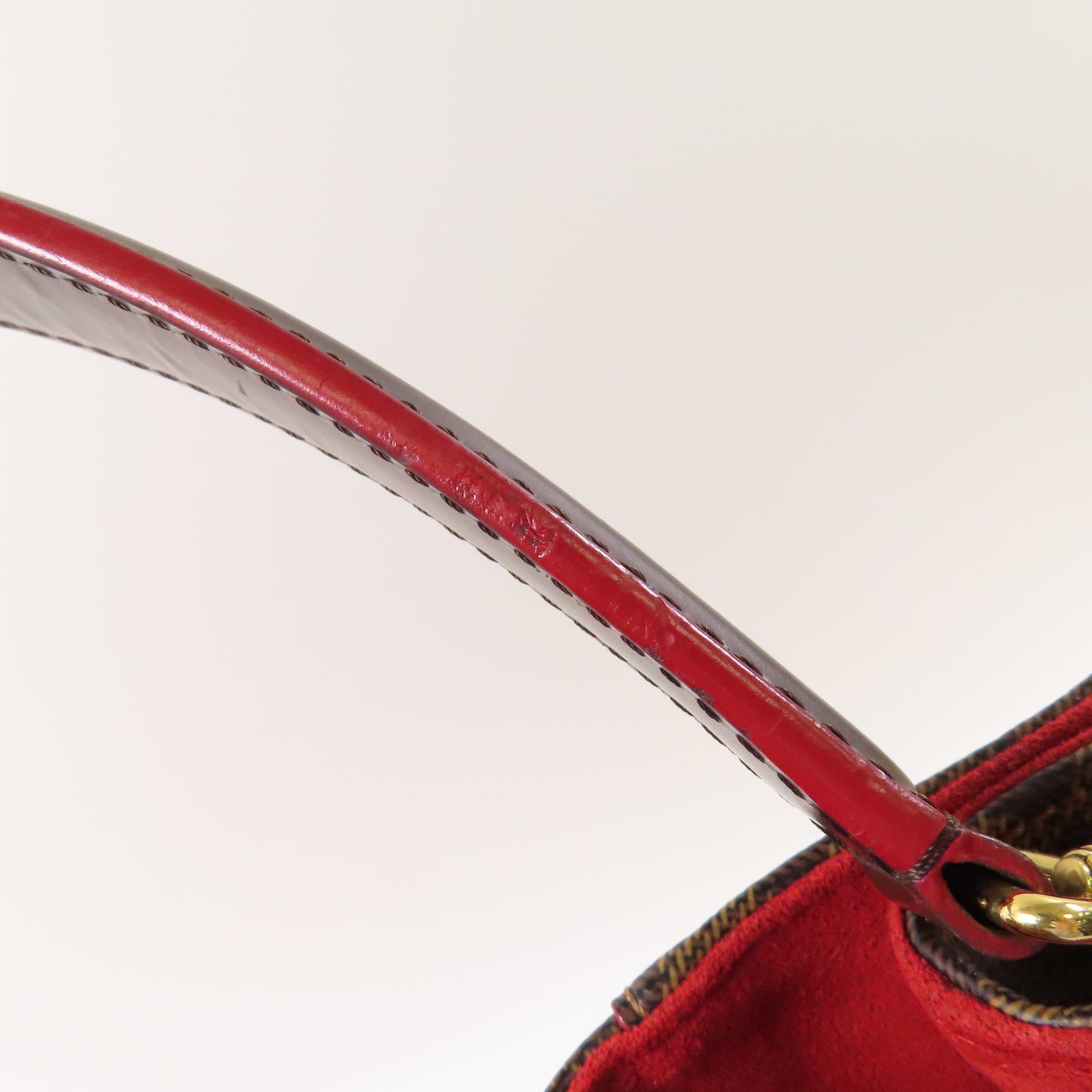 LOUIS VUITTON 【激減優惠】Damier Caissa Hobo金扣手挽袋