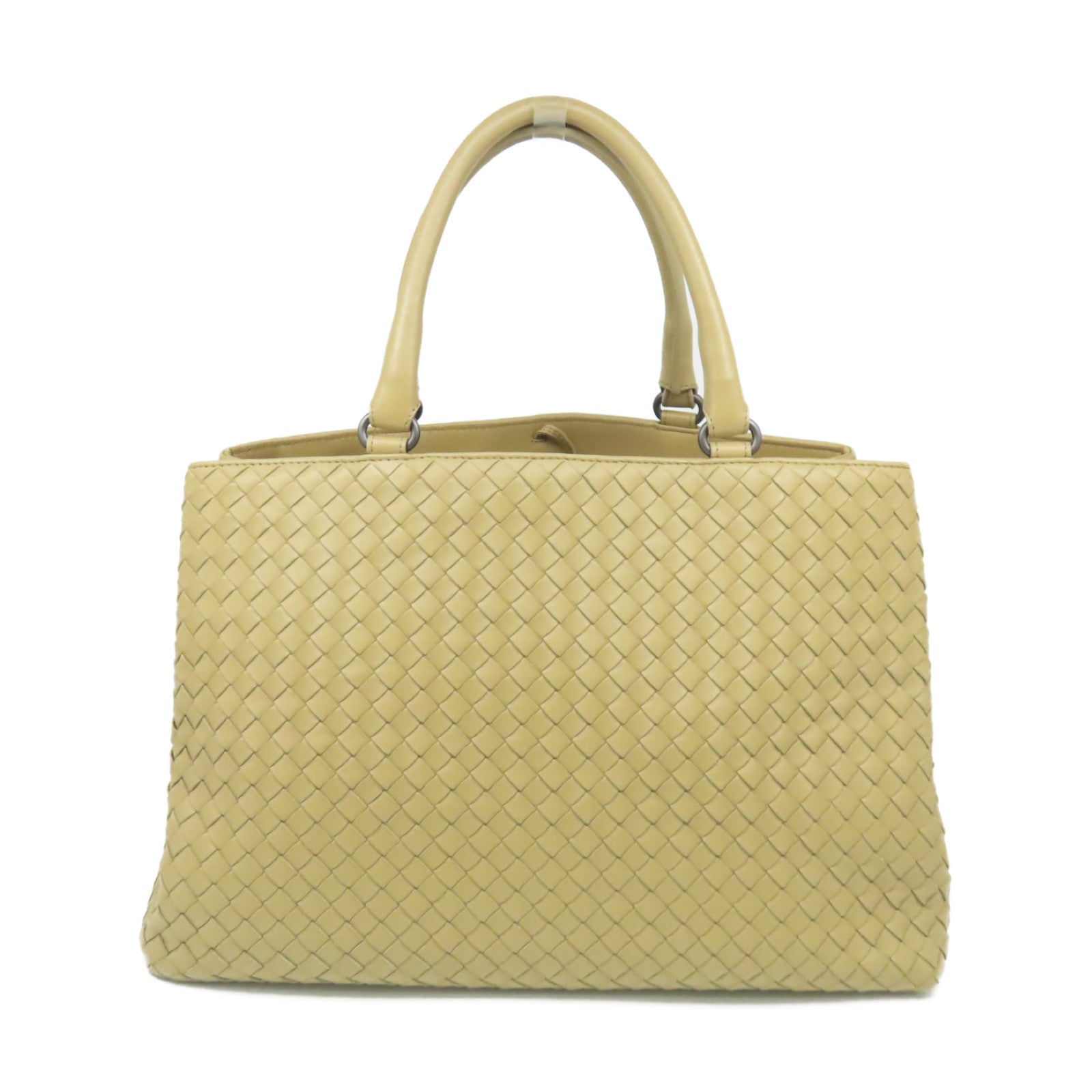 BOTTEGA VENETA 【激減優惠】織紋皮革Tote Bag肩背袋杏色