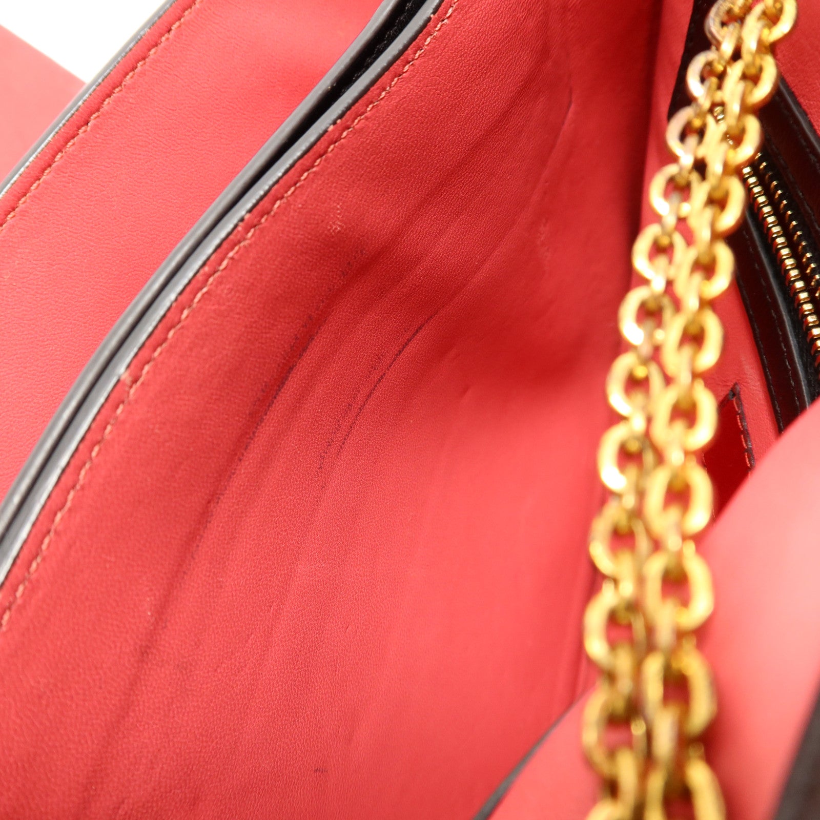 Valentino 牛皮皮革Chain Shoulder金扣手挽肩背兩用袋