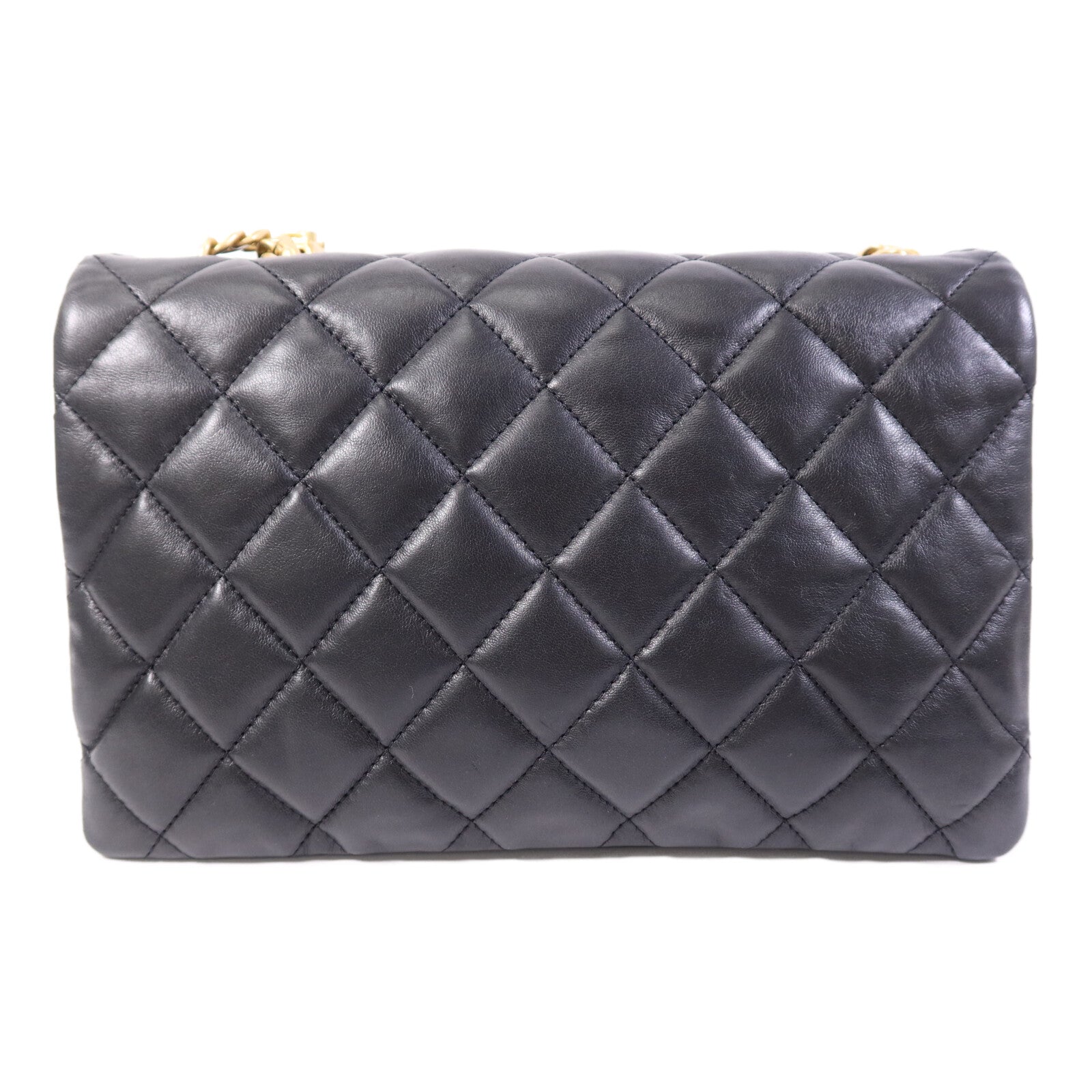 CHANEL 羊皮皮革Chain Shoulder Bag金扣鏈帶肩背袋