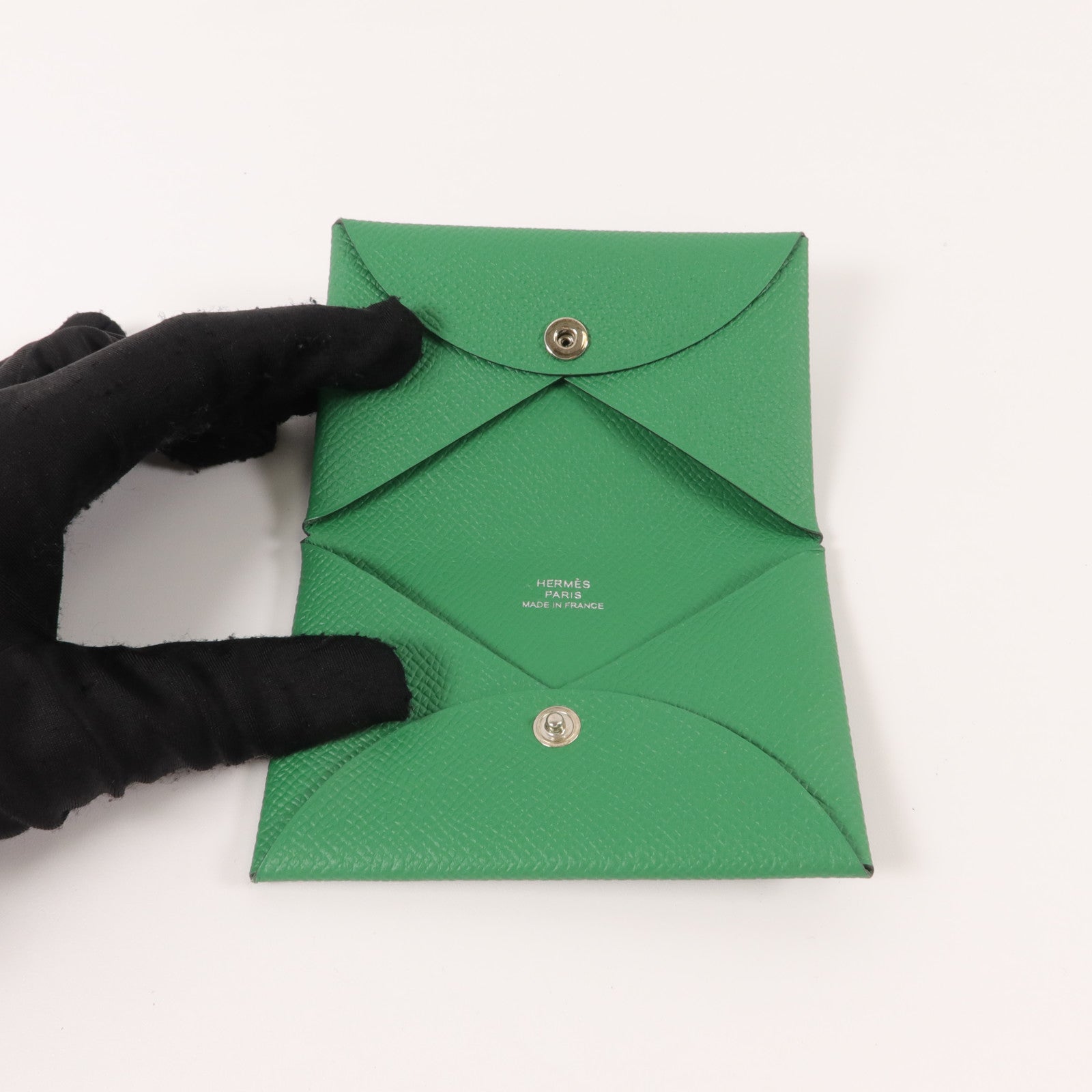 HERMES Epsom皮革Calvi Card Holder卡片套