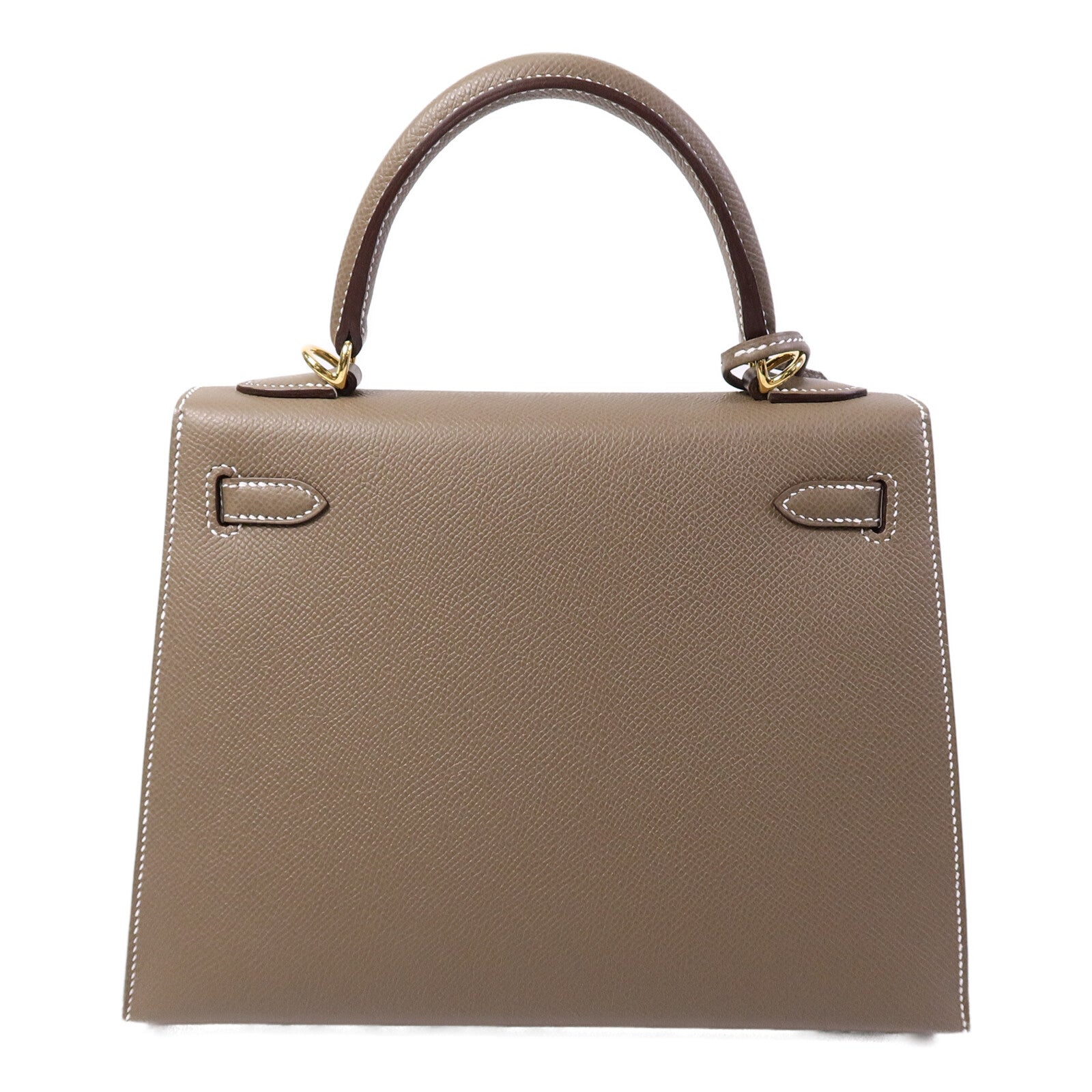 HERMES Epsom皮革Kelly 25手挽肩背兩用袋Etoupe