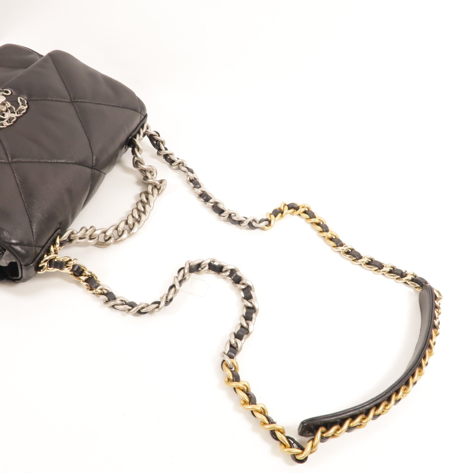 CHANEL 羊皮皮革Chanel 19 Small鏈帶肩背袋