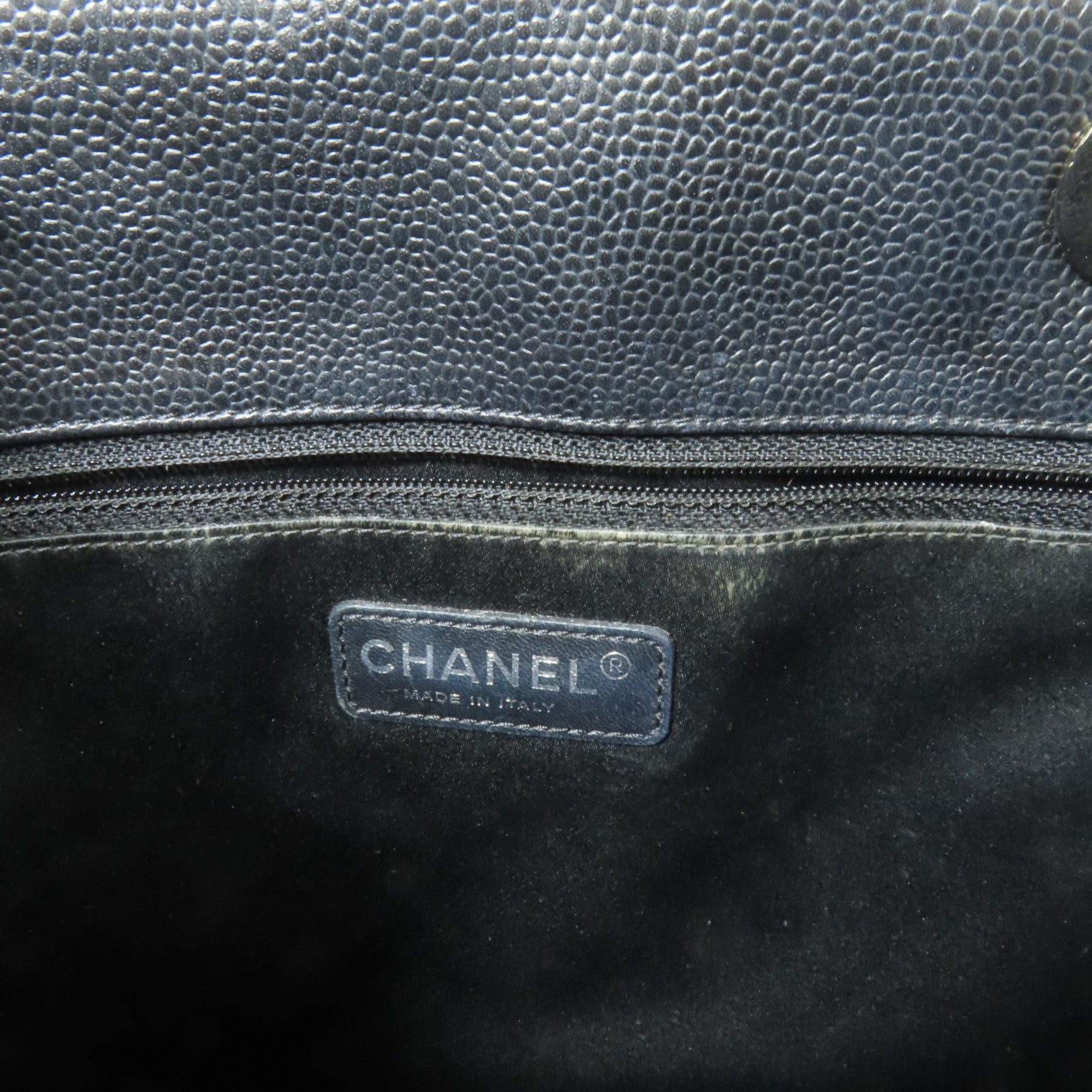 CHANEL 牛皮皮革GST銀扣鏈帶肩背袋