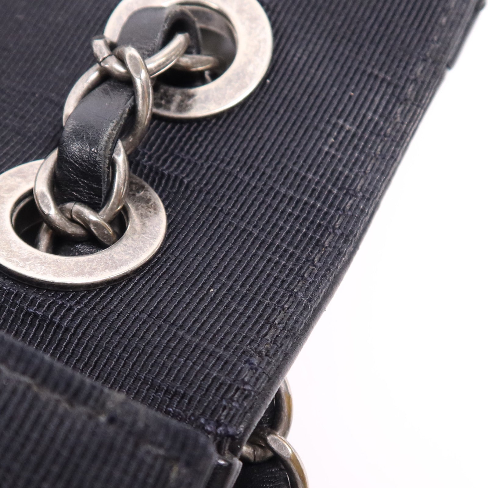 CHANEL 羊皮皮革Shoulder Bag銀扣鏈帶肩背袋