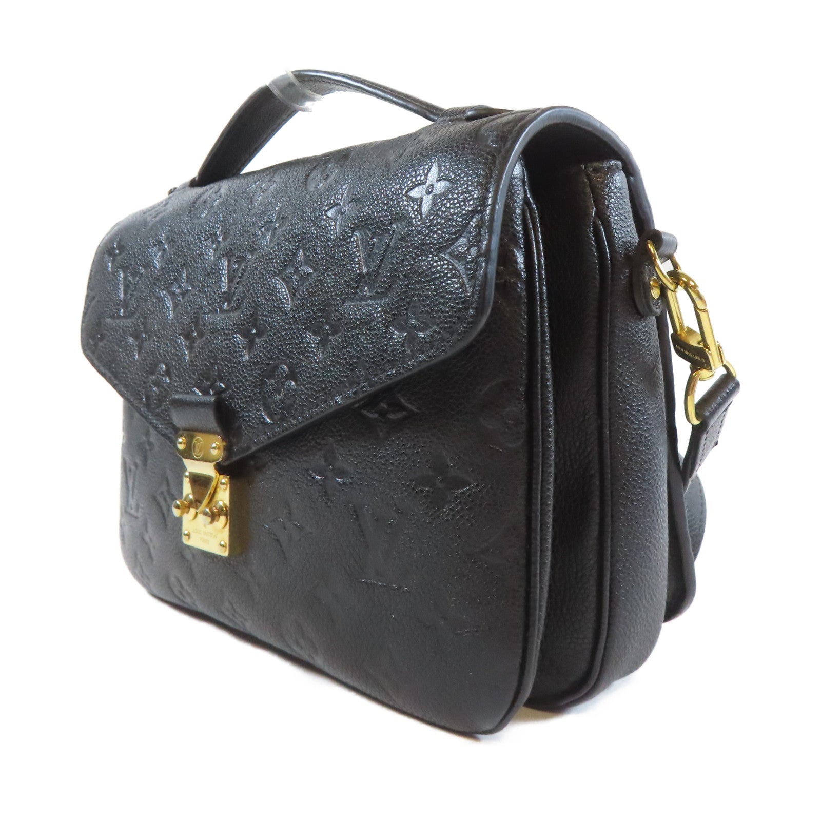 LOUIS VUITTON 【清倉大減價】Monogram Empreintc Pochette Metis金扣肩背袋黑色