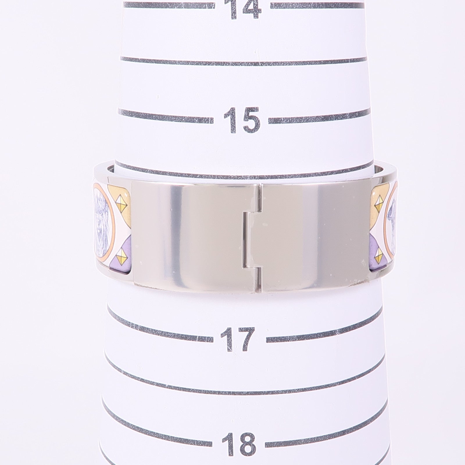 HERMES PHW Clic Clac H Bracelet Metal Enamel Multicolor
