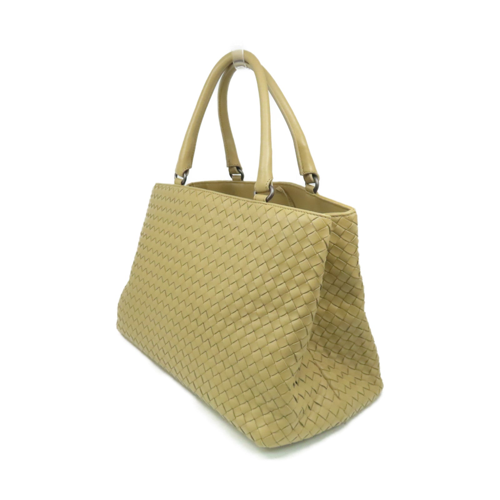 BOTTEGA VENETA 【激減優惠】織紋皮革Tote Bag肩背袋杏色