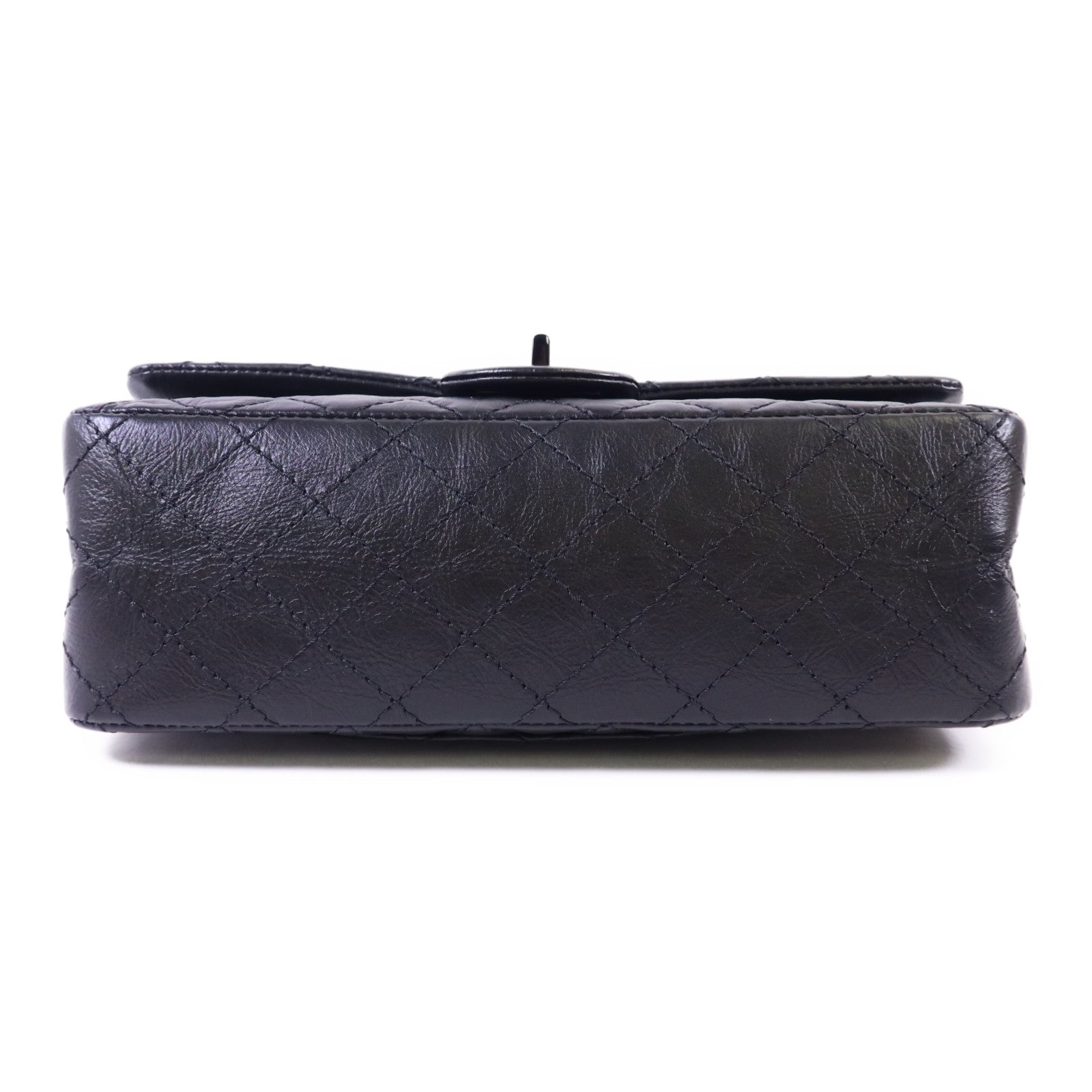 CHANEL 牛皮皮革2.55 So Black鏈帶肩背袋