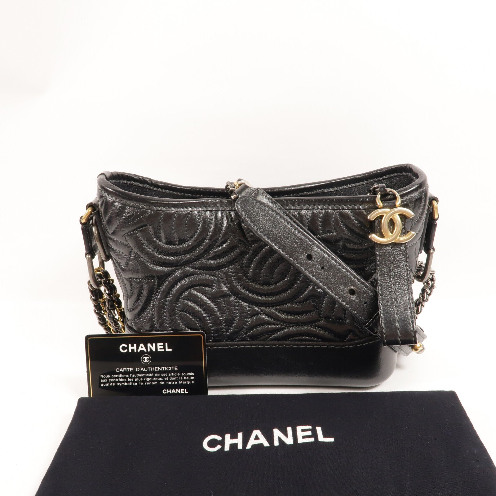 CHANEL 牛皮皮革Gabrielle Small鏈帶肩背袋