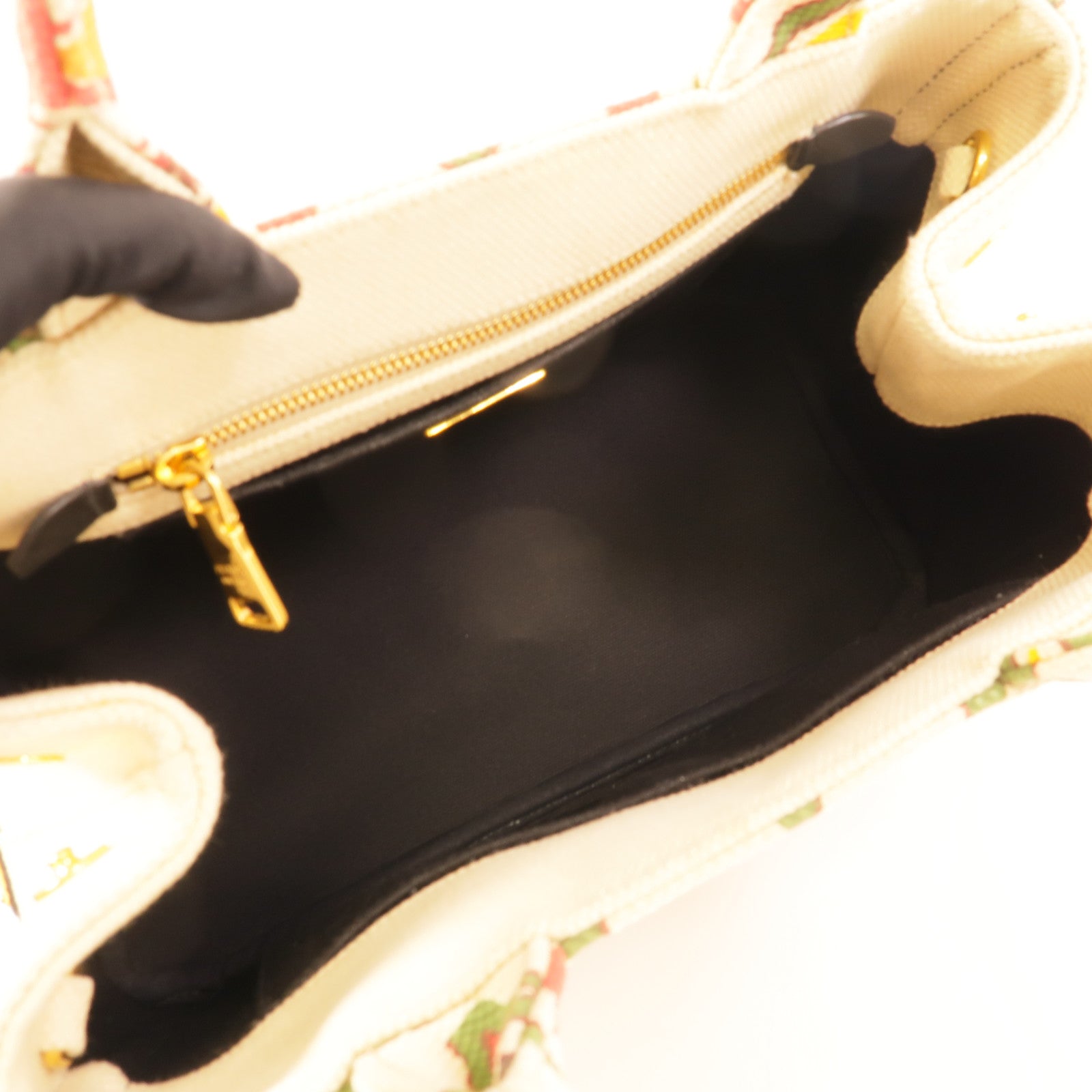PRADA 帆布Canapa Joy手挽肩背兩用袋