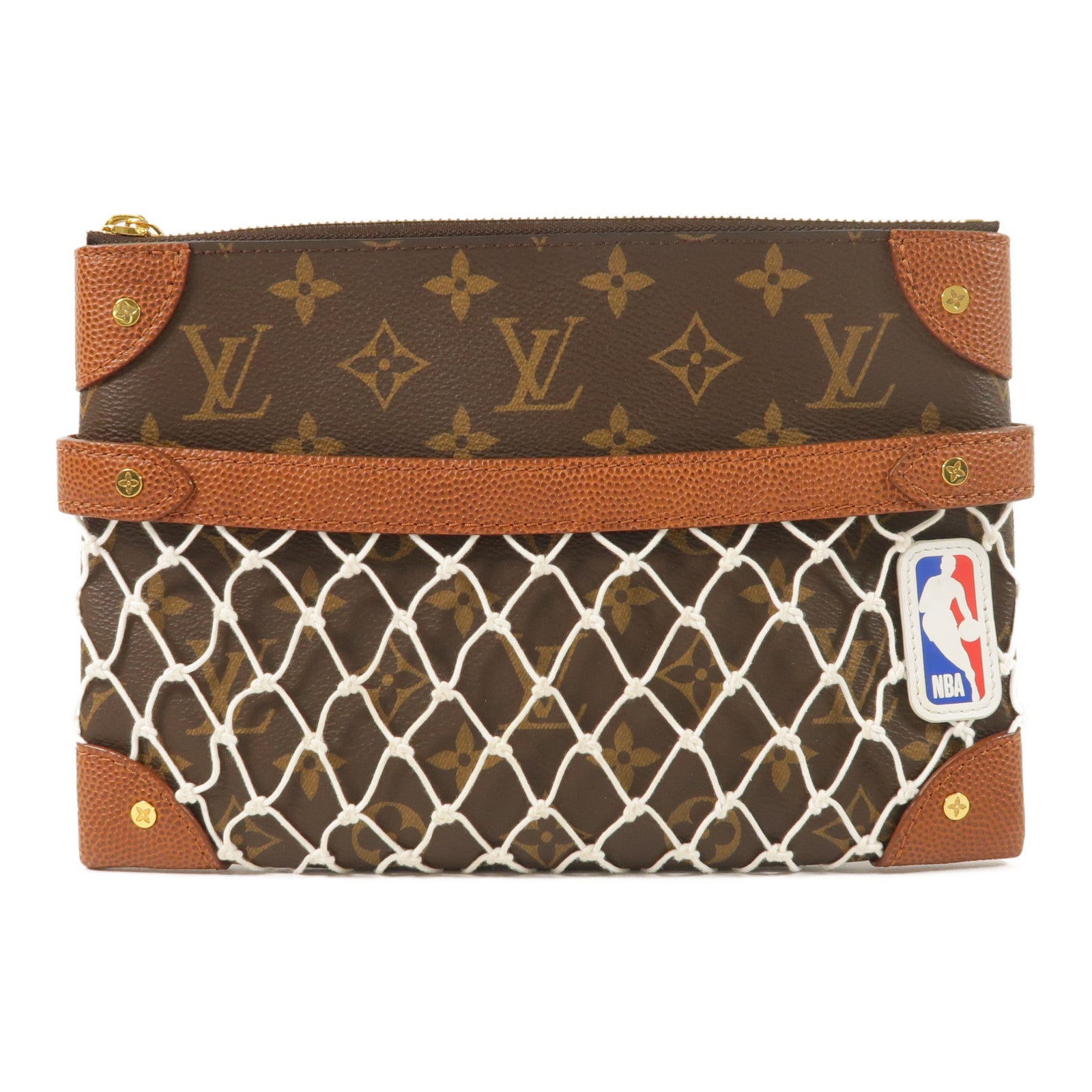 LOUIS VUITTON Monogram NBA Net Flat Pouch金扣手拿包