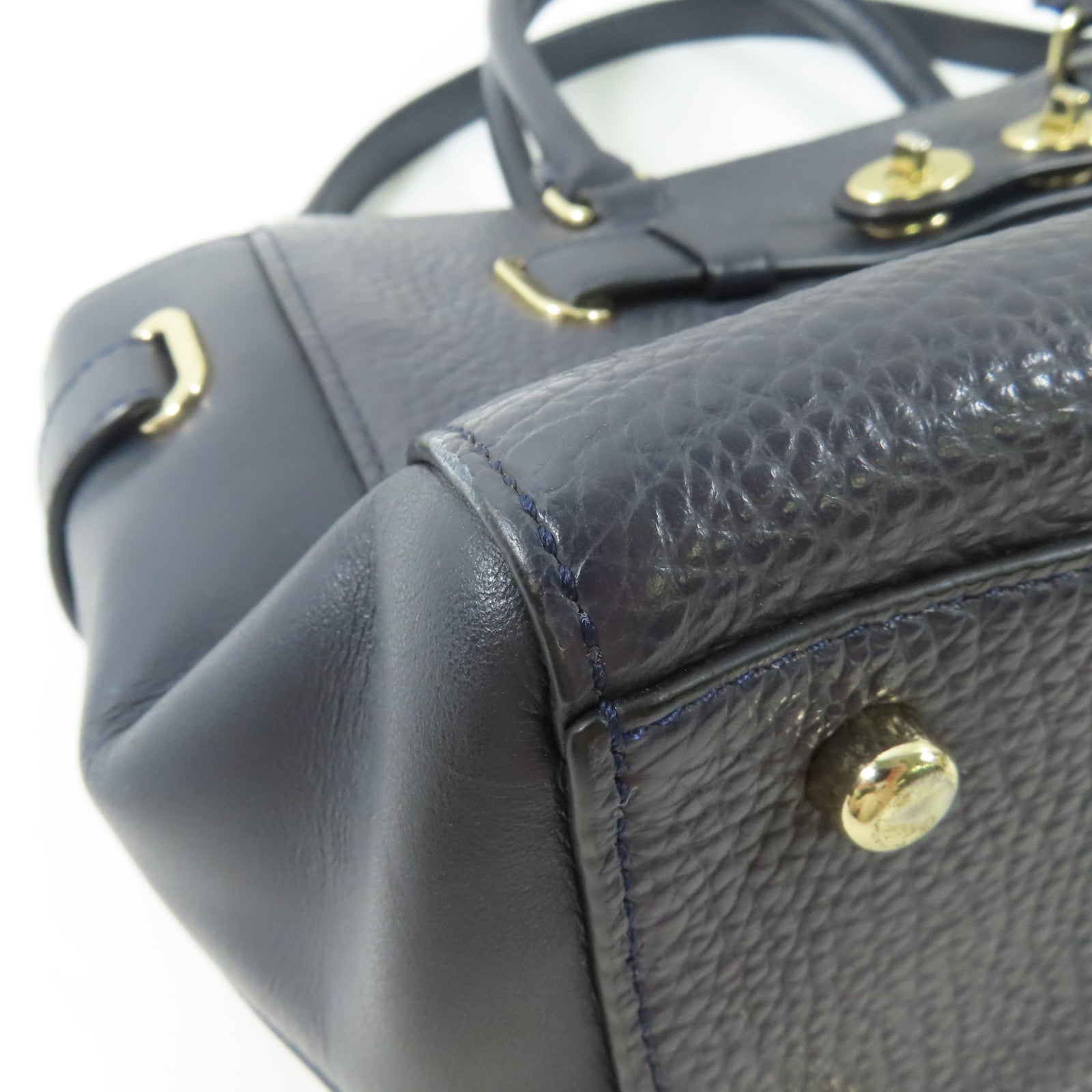 COACH 牛皮皮革2 Way Bag銀扣手挽肩背兩用袋