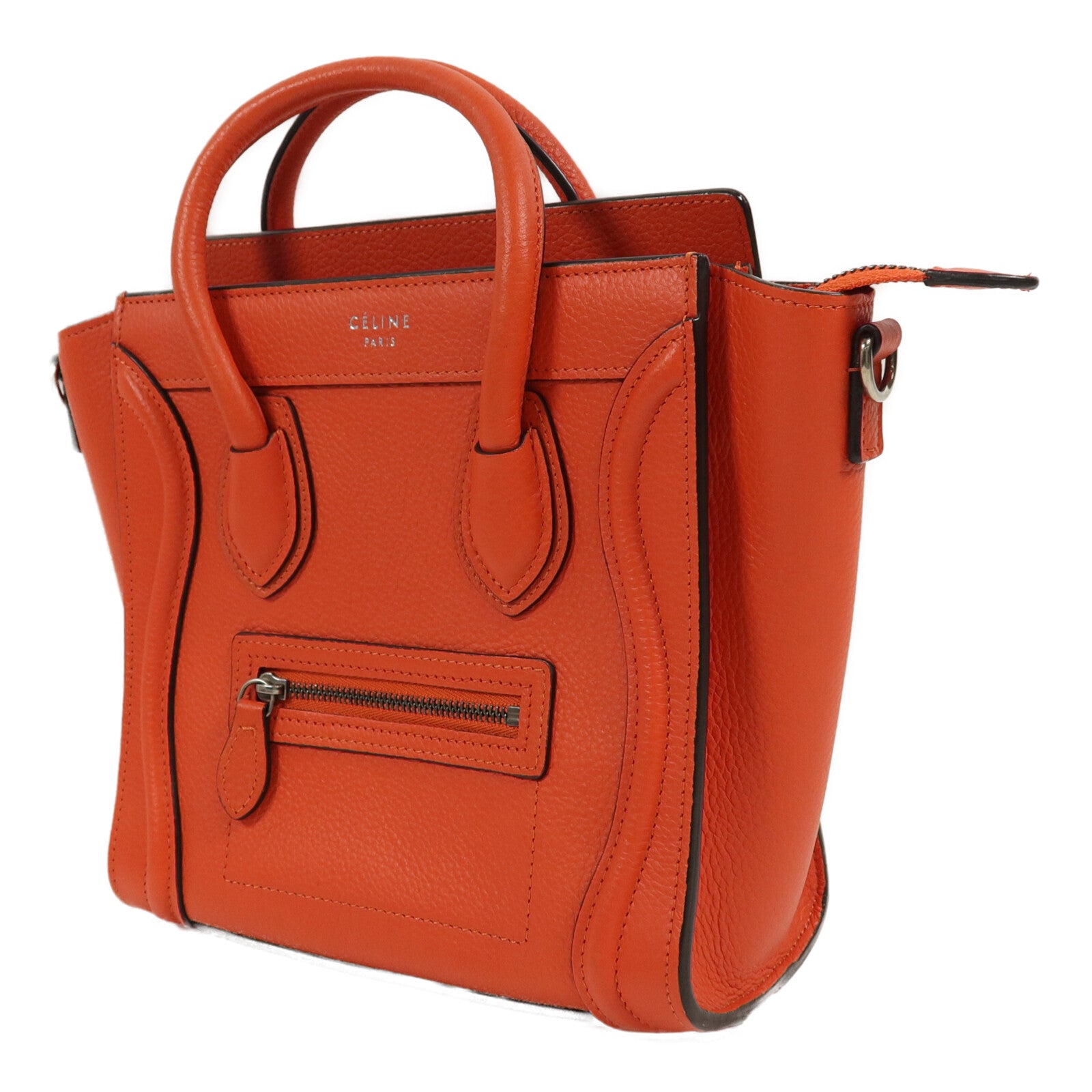 CELINE 牛皮皮革Nano Luggage手挽肩背兩用袋