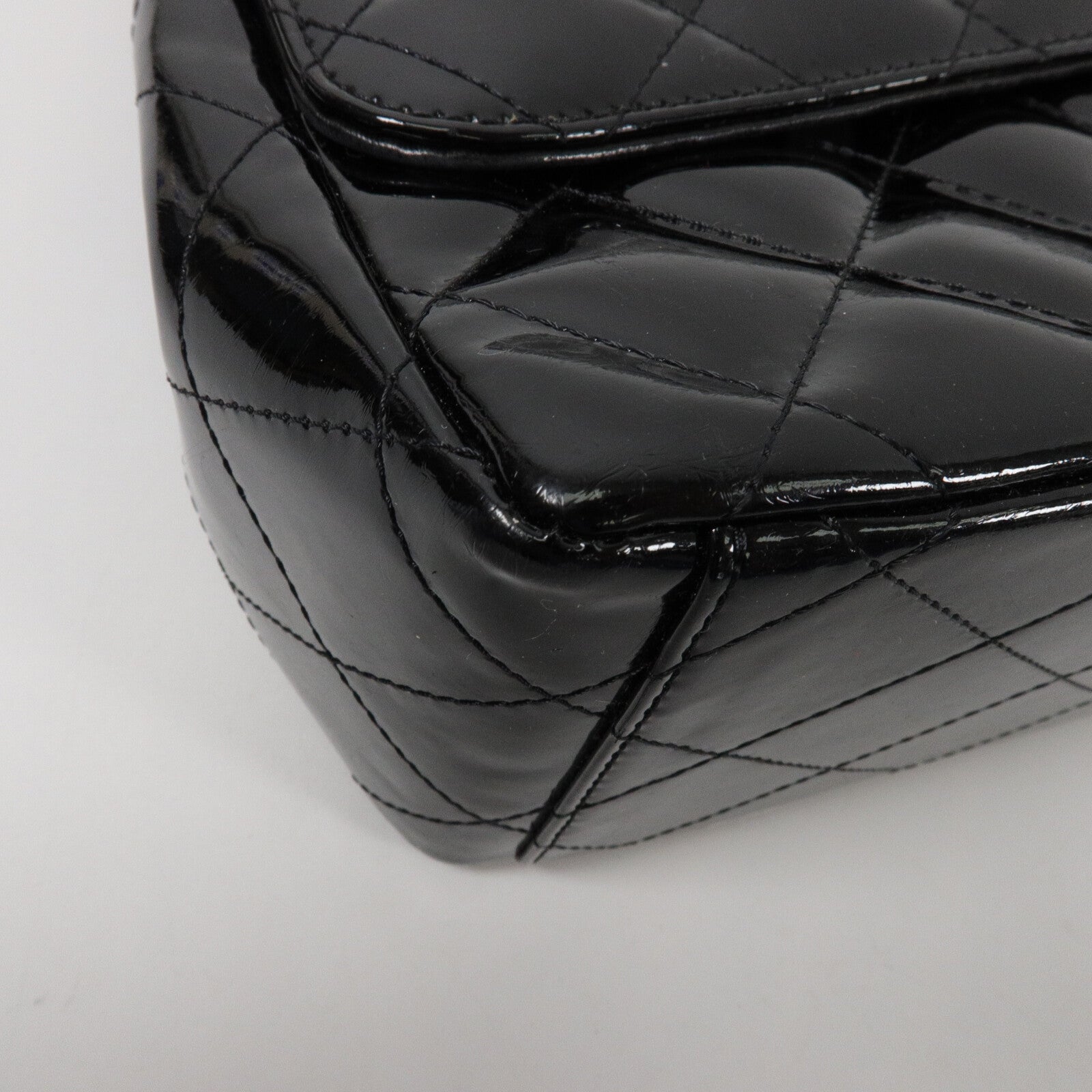 CHANEL 漆皮皮革Chain Shoulder鏈帶肩背袋