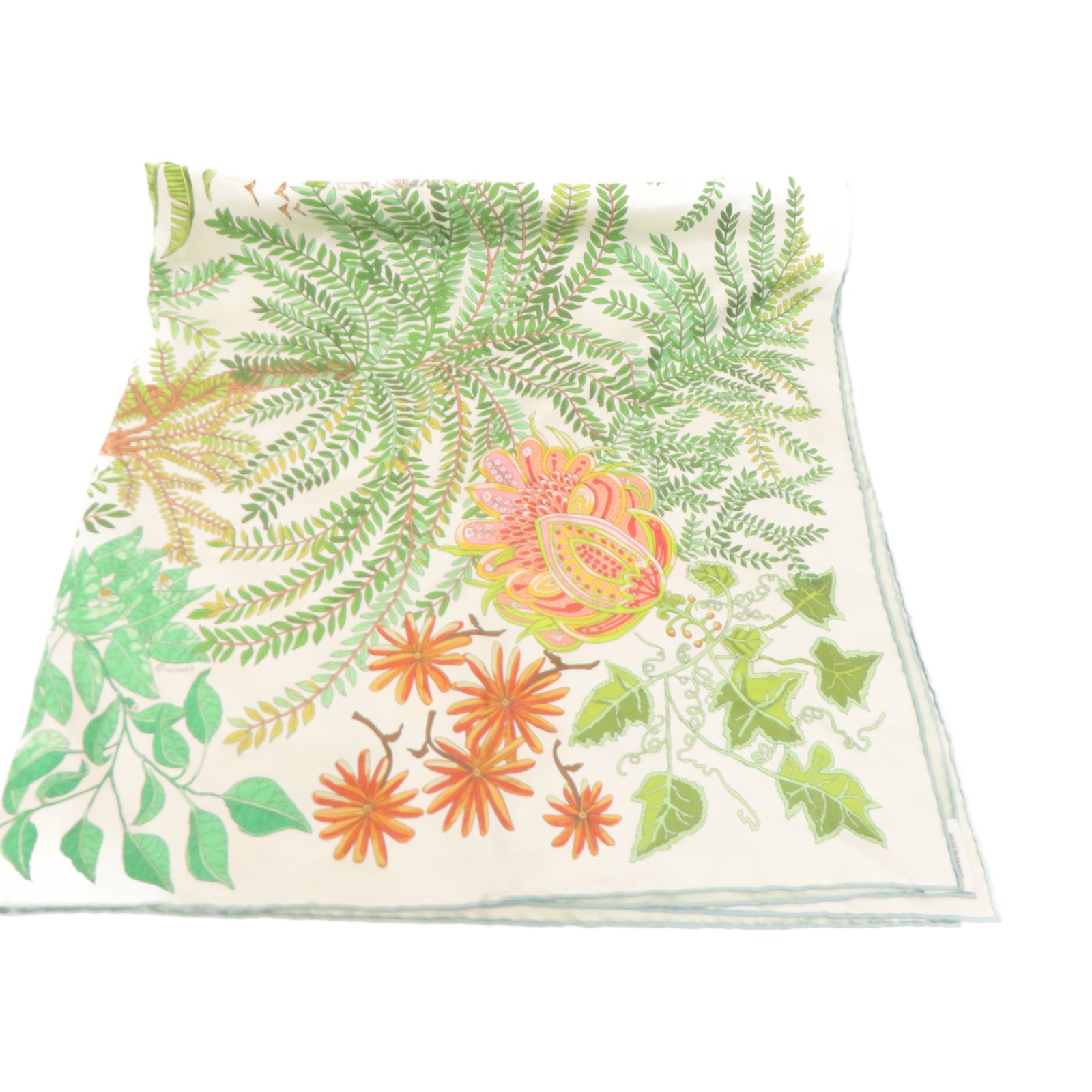HERMES 【激減優惠】絲質Scarf 90X90絲巾綠色