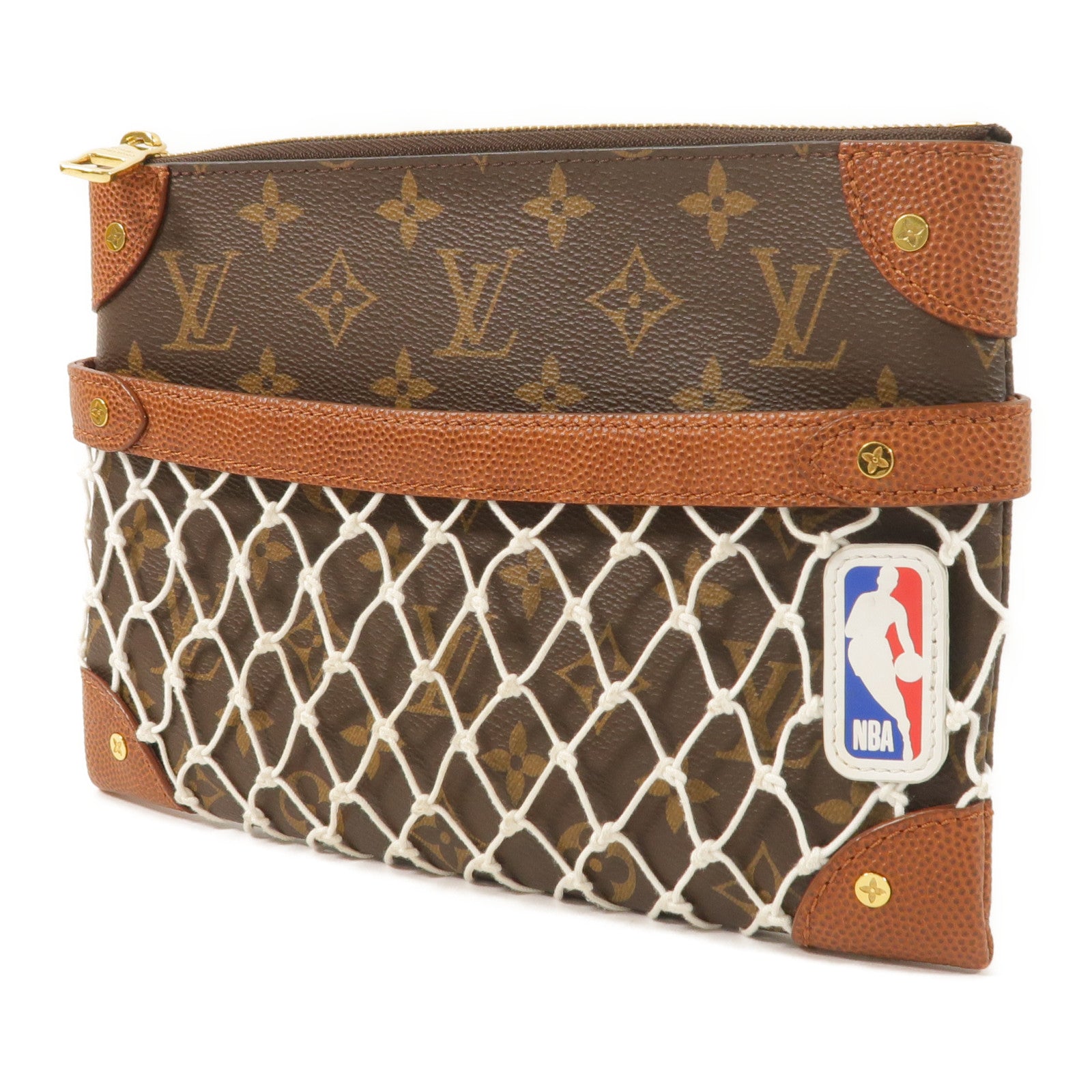 LOUIS VUITTON Monogram NBA Net Flat Pouch金扣手拿包