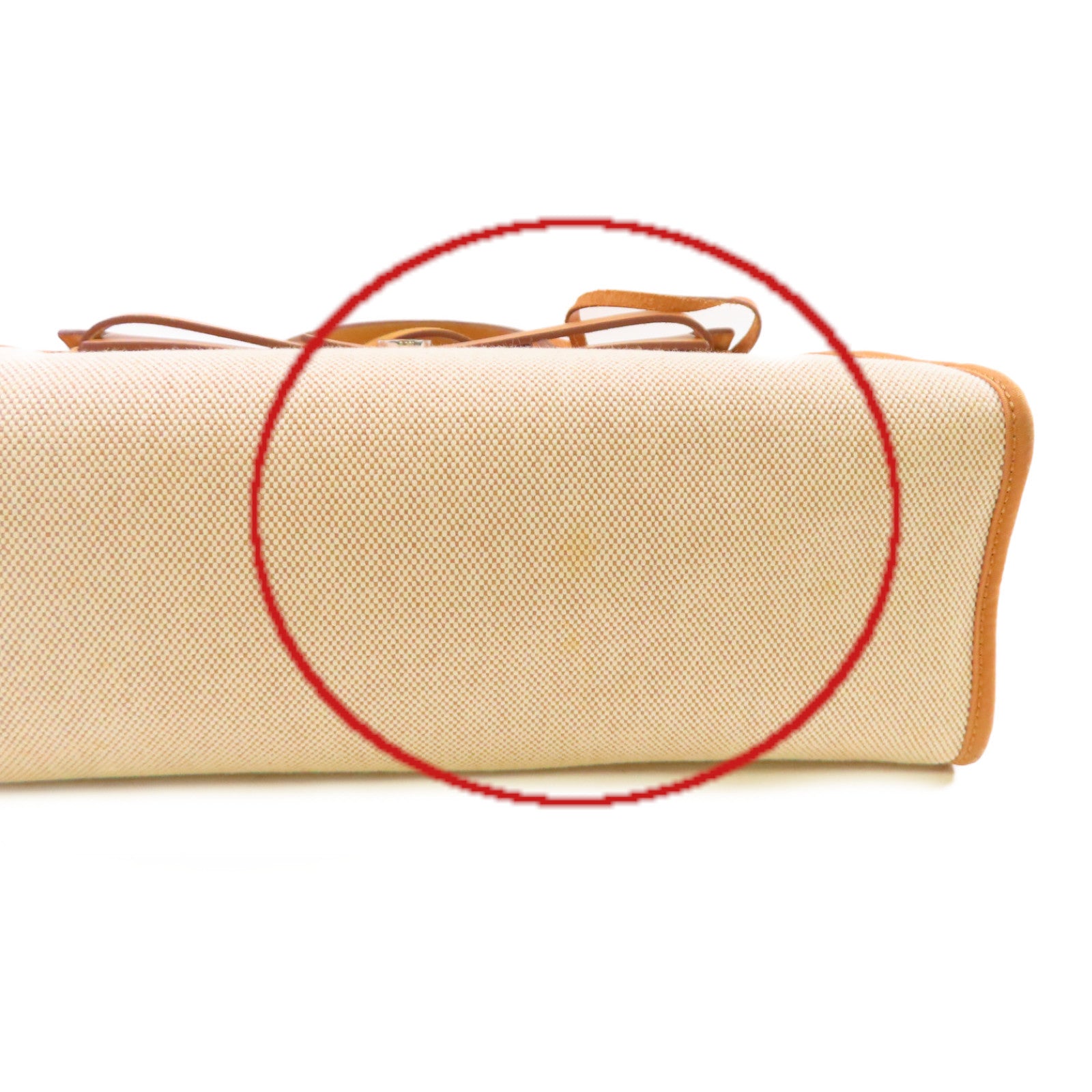 HERMES Toile-H帆布Herbag TPM 2Way Shoulder Bag銀扣手挽肩背兩用袋Beton冰川白色