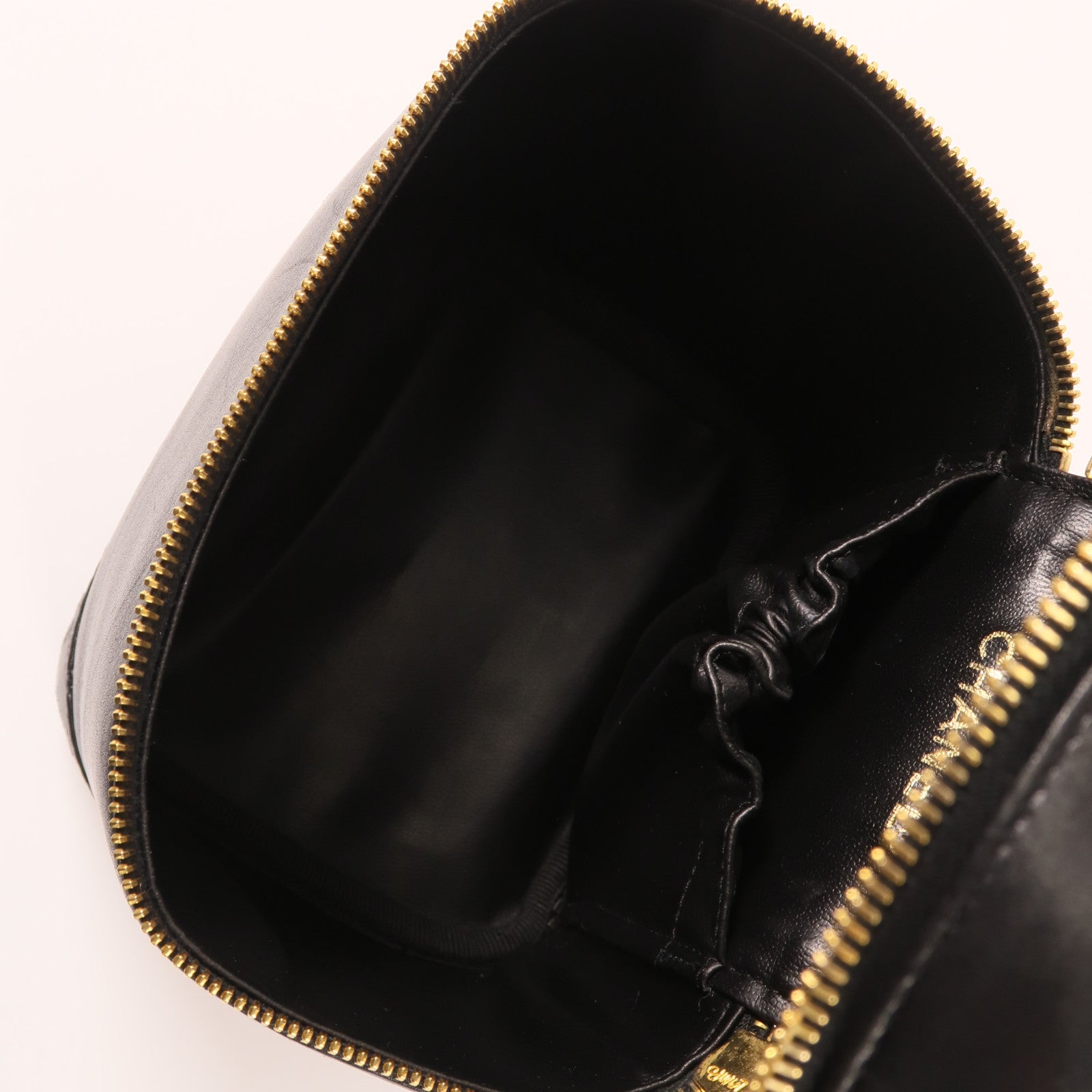 CHANEL 【激減優惠】羊皮皮革Vintage Vanity Case金扣手挽袋