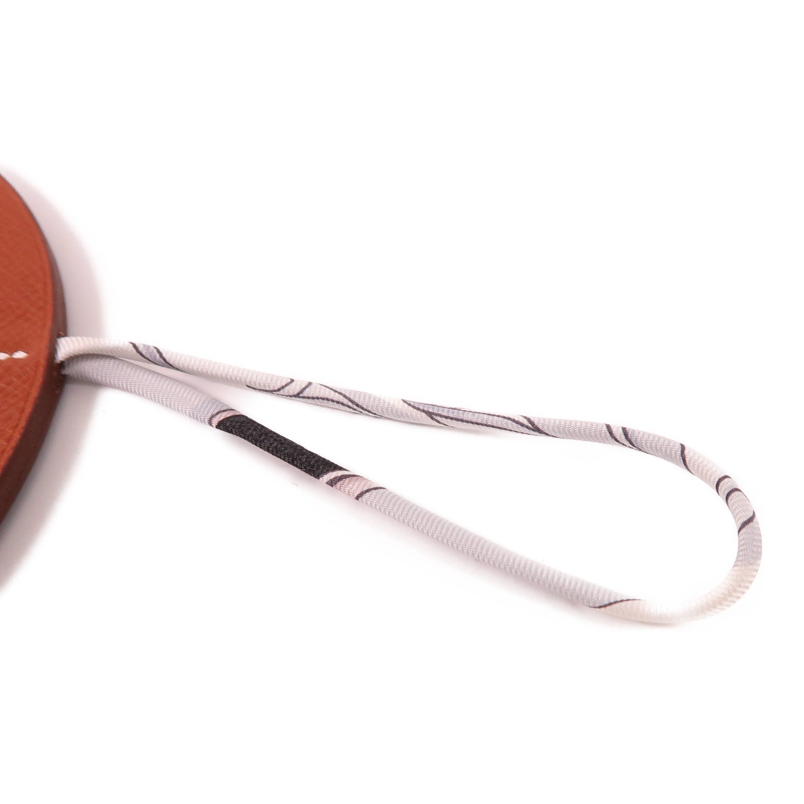 HERMES GHW Home Decor Charm Calfskin Leather Brown