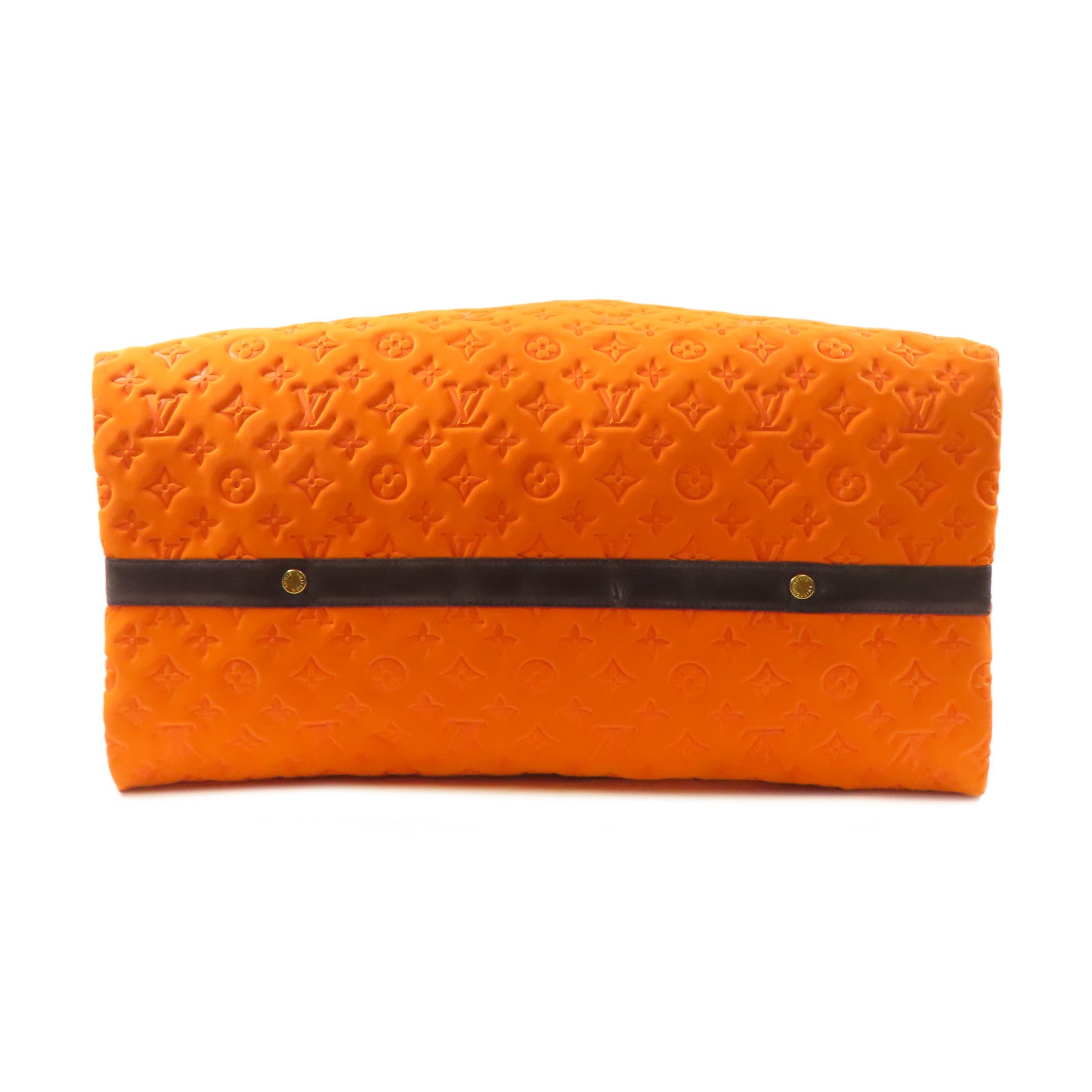 LOUIS VUITTON Monogram Neoprene Scaba MM金扣手挽袋橙色