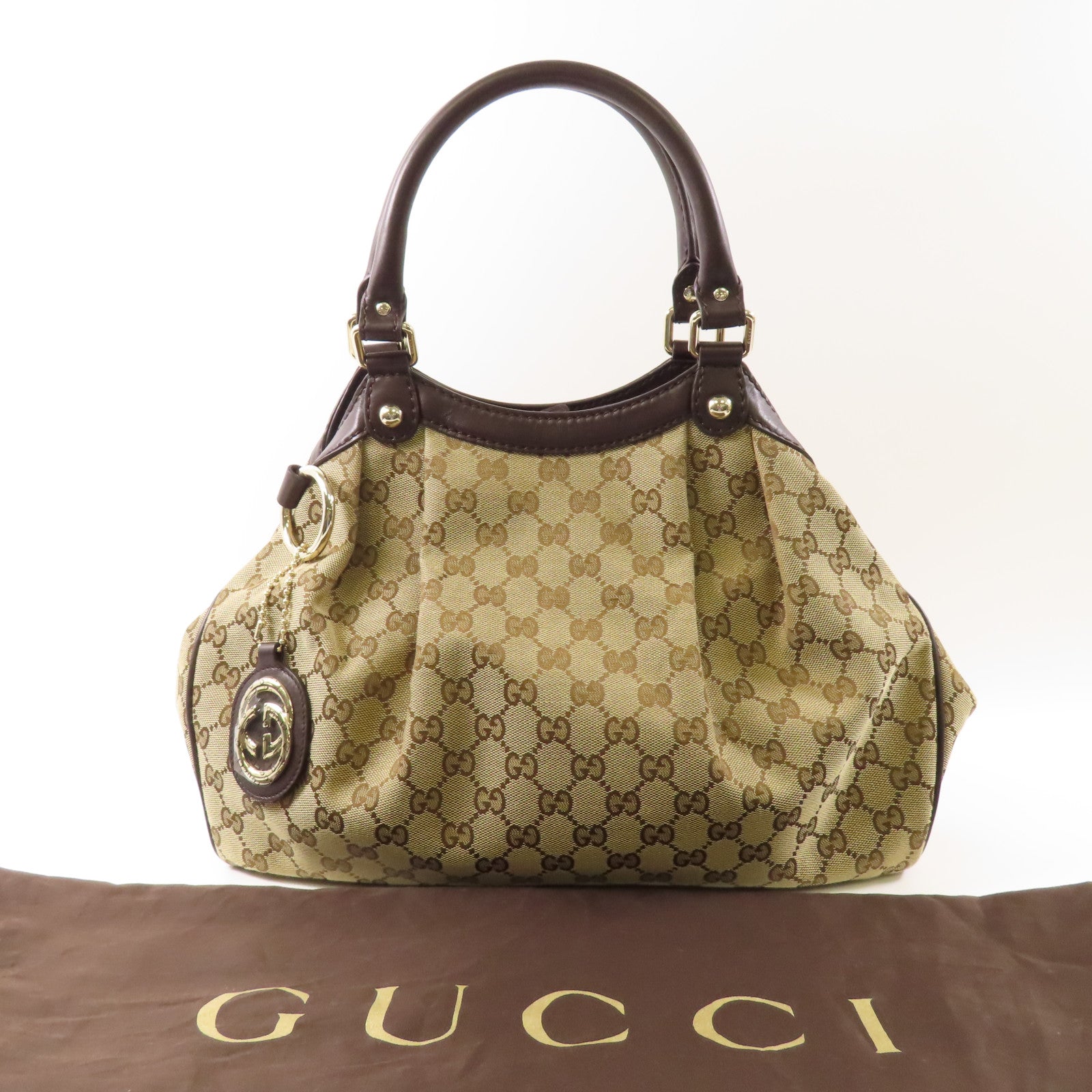 GUCCI 帆布Handbag金扣手挽袋