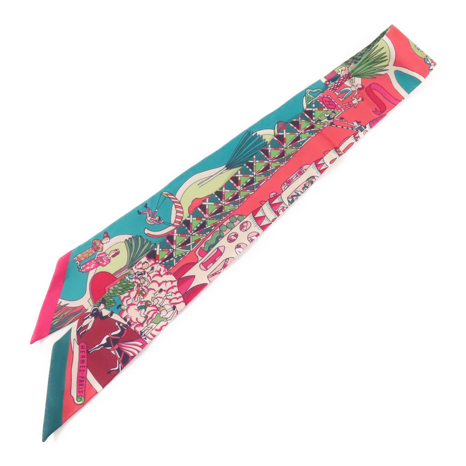 HERMES 絲質Twilly絲巾Multicolor