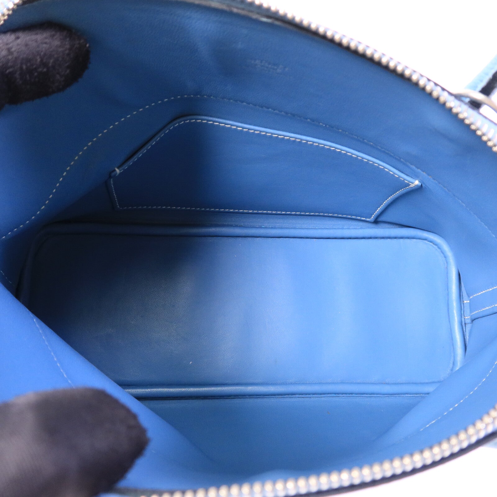 HERMES Epsom皮革Bolide 27手挽肩背兩用袋Blue Jean