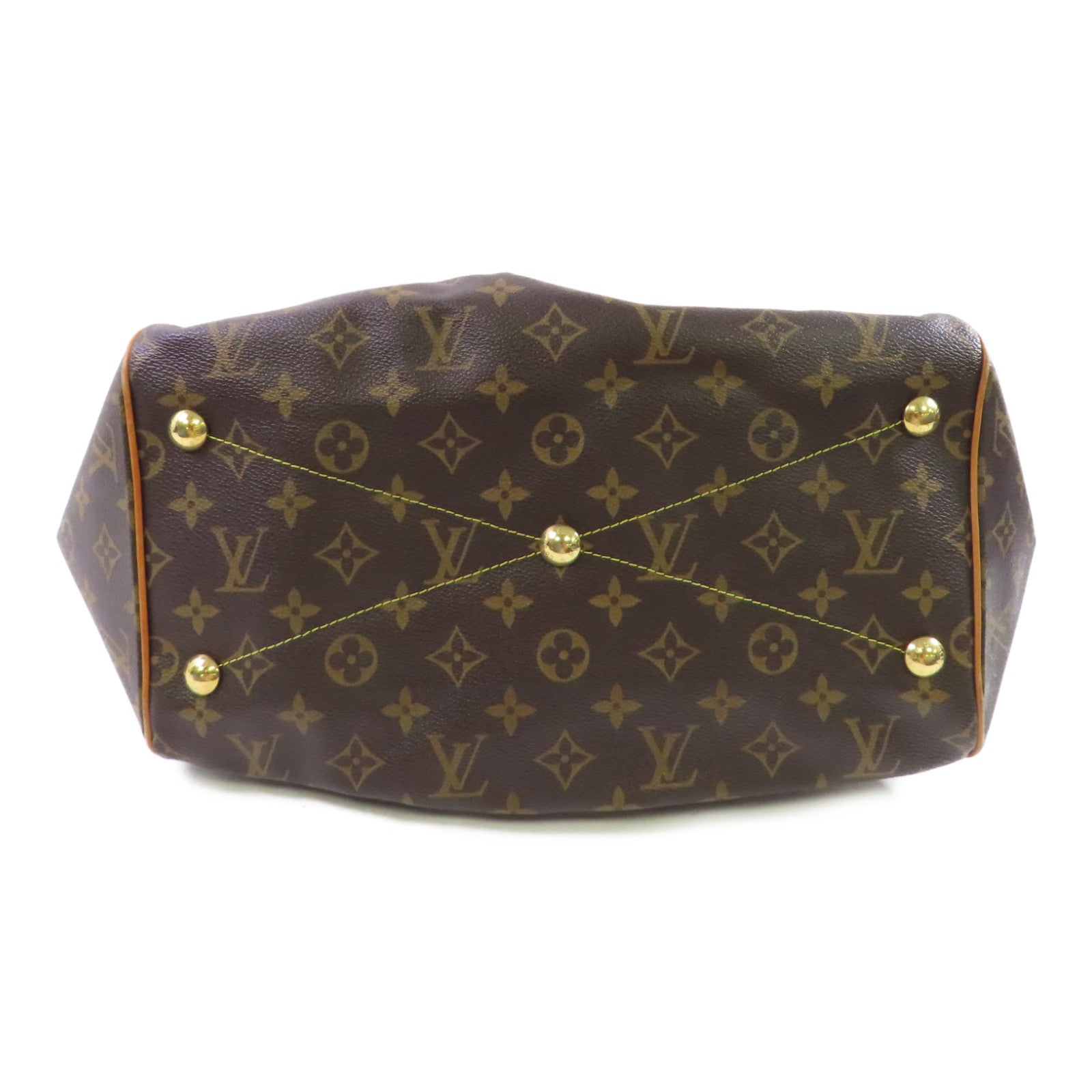 LOUIS VUITTON 【激減優惠】Monogram Tivoli GM Hand Bag金扣手挽袋啡色