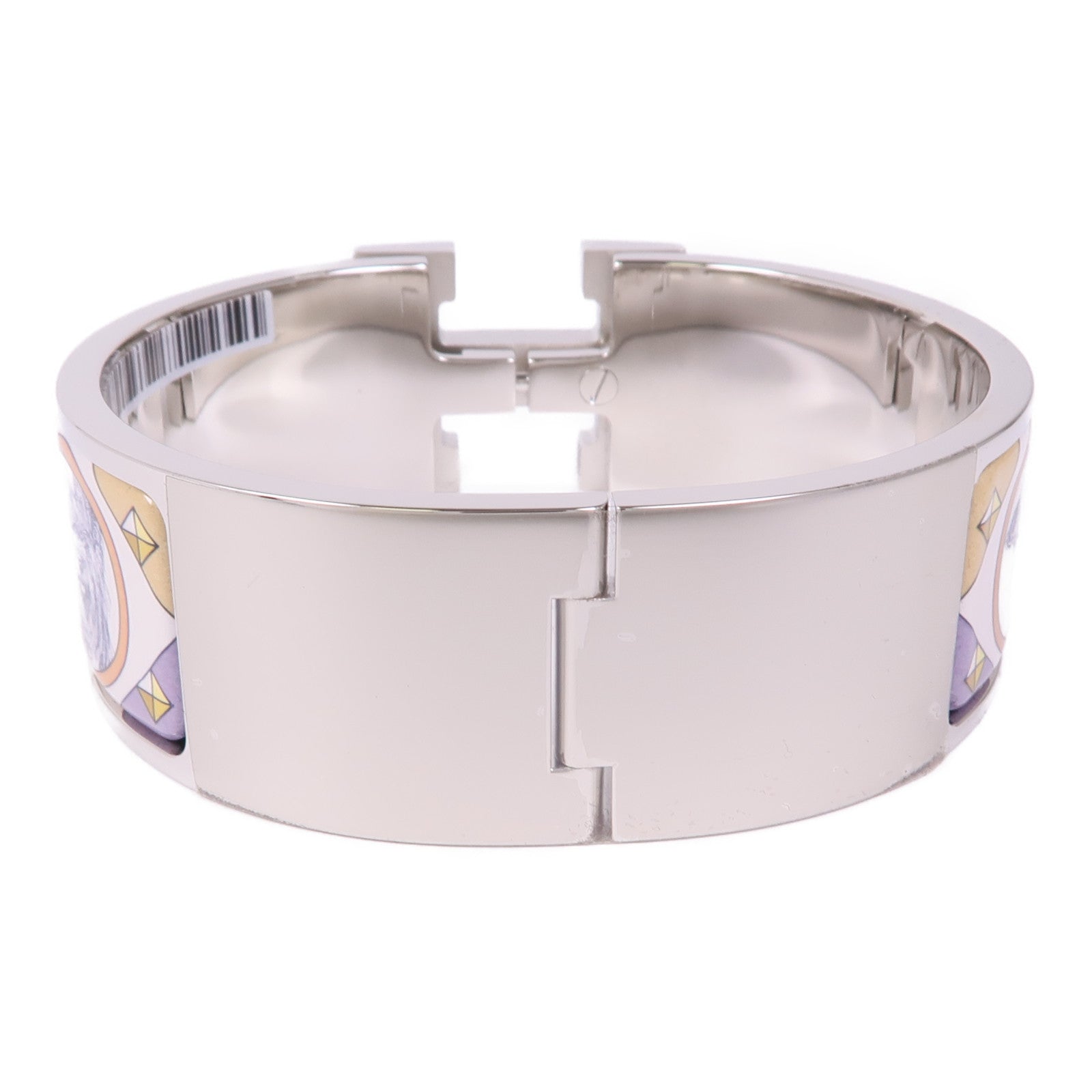 HERMES PHW Clic Clac H Bracelet Metal Enamel Multicolor